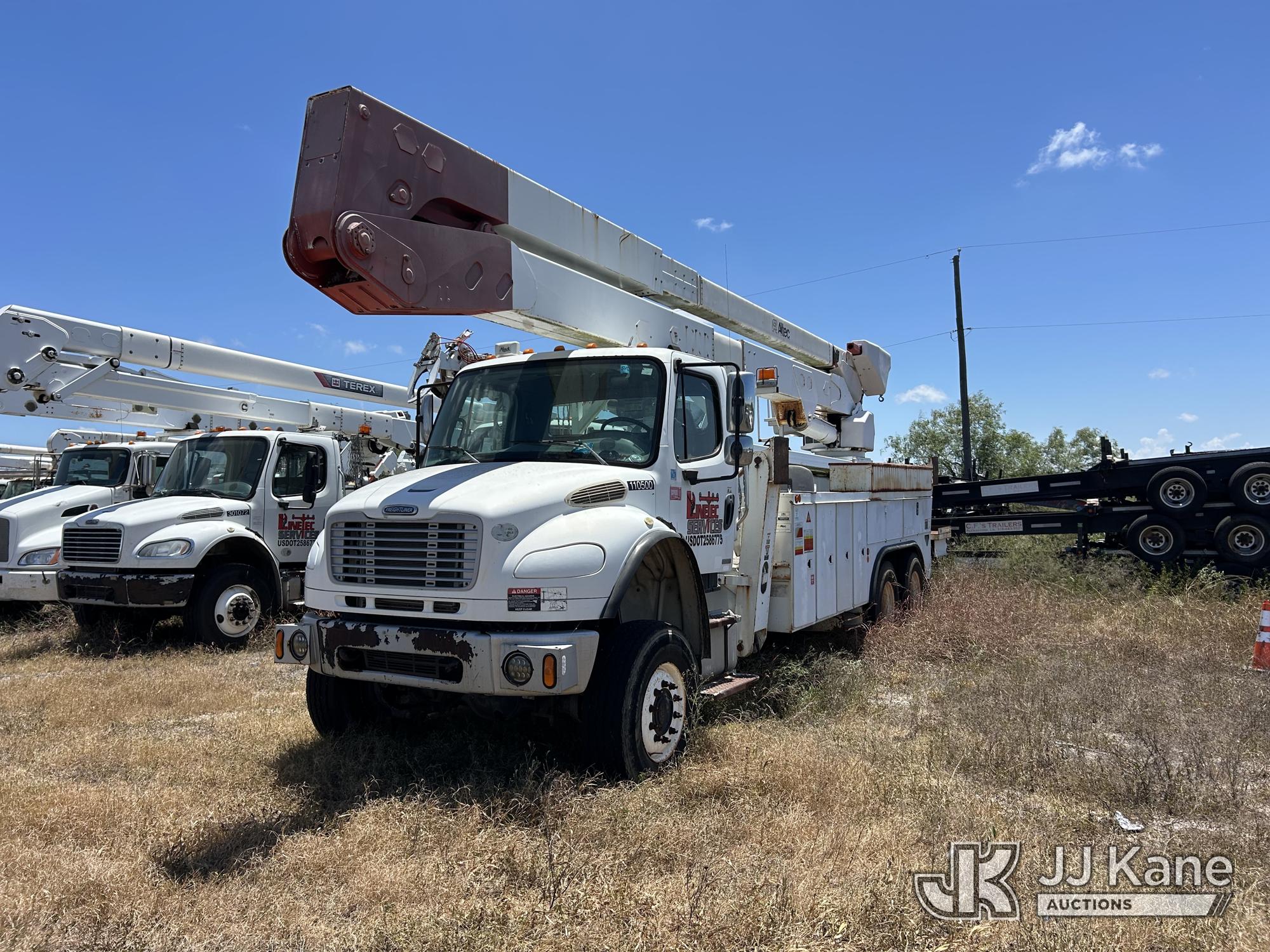 Altec A77T-E93-MH, Articulating & Telescopic Material Handling Elevator Bucket Truck rear mounted on 2009 Freightliner M2 106 Utility Truck