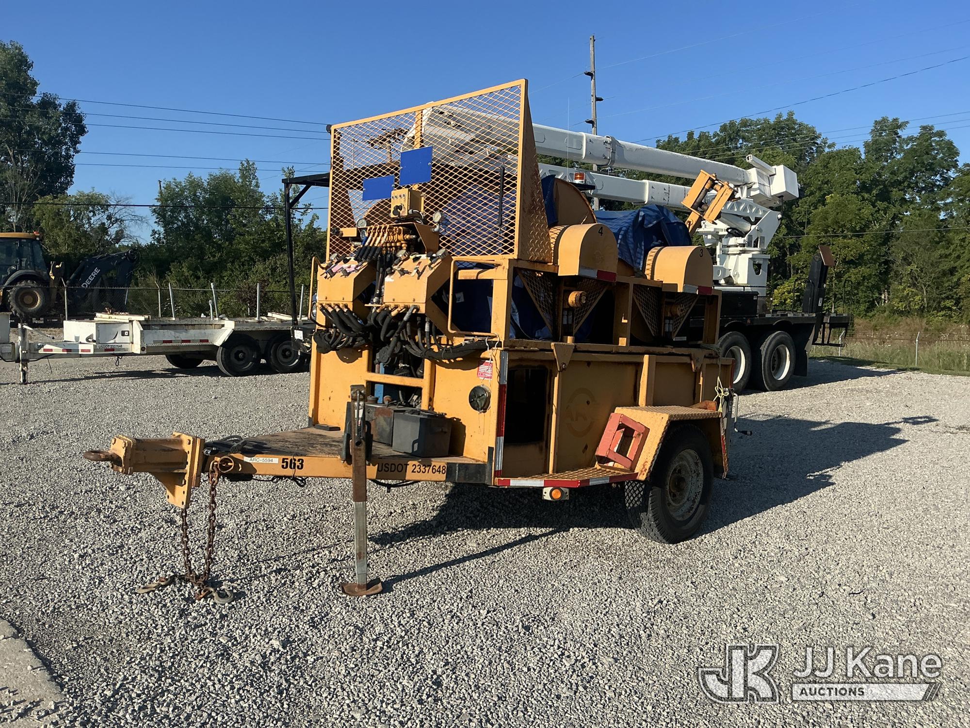1989 Sauber 4 Drum Puller/Tensioner, trailer mtd.