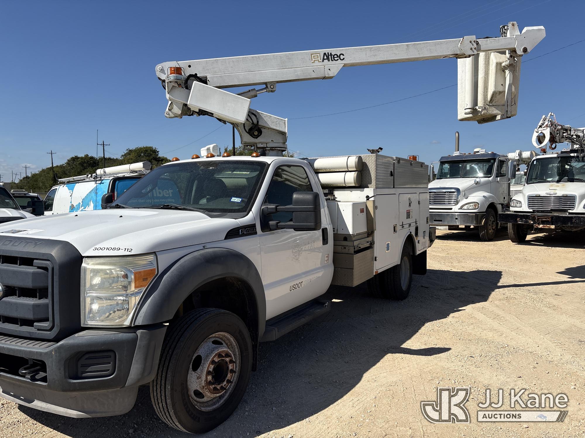 Altec AT200-A, Telescopic Non-Insulated Bucket Truck mounted behind cab on 2012 Ford F-450 SD Service Truck
