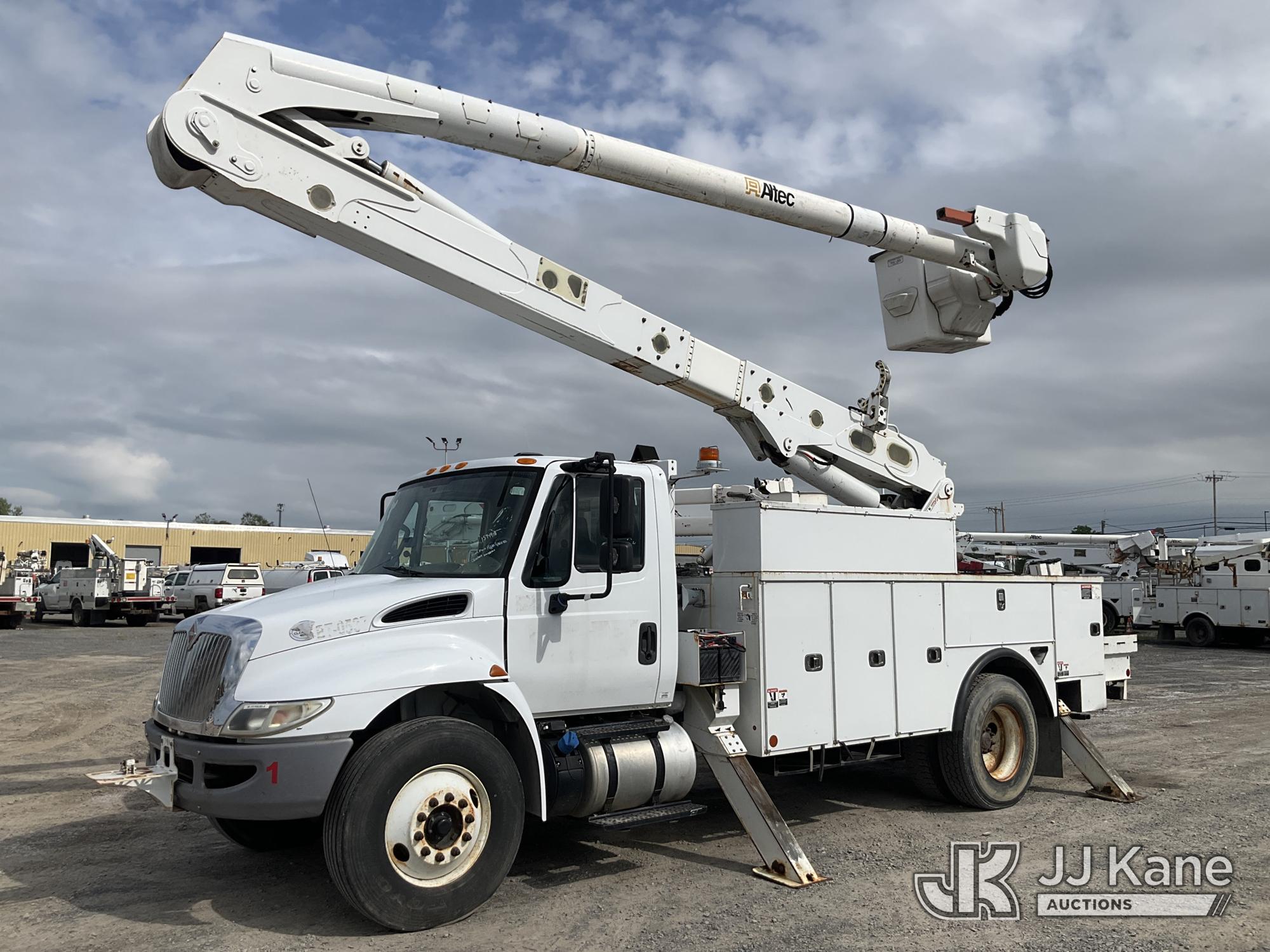 Altec AA55E-MH, Material Handling Bucket Truck rear mounted on 2016 International 4300 Utility Truck