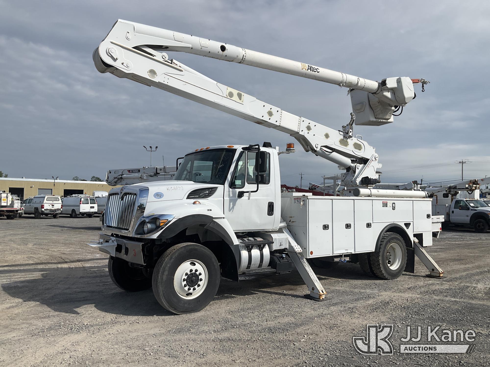 Altec AA55E-MH, Material Handling Bucket Truck rear mounted on 2017 International 7300 Utility Truck