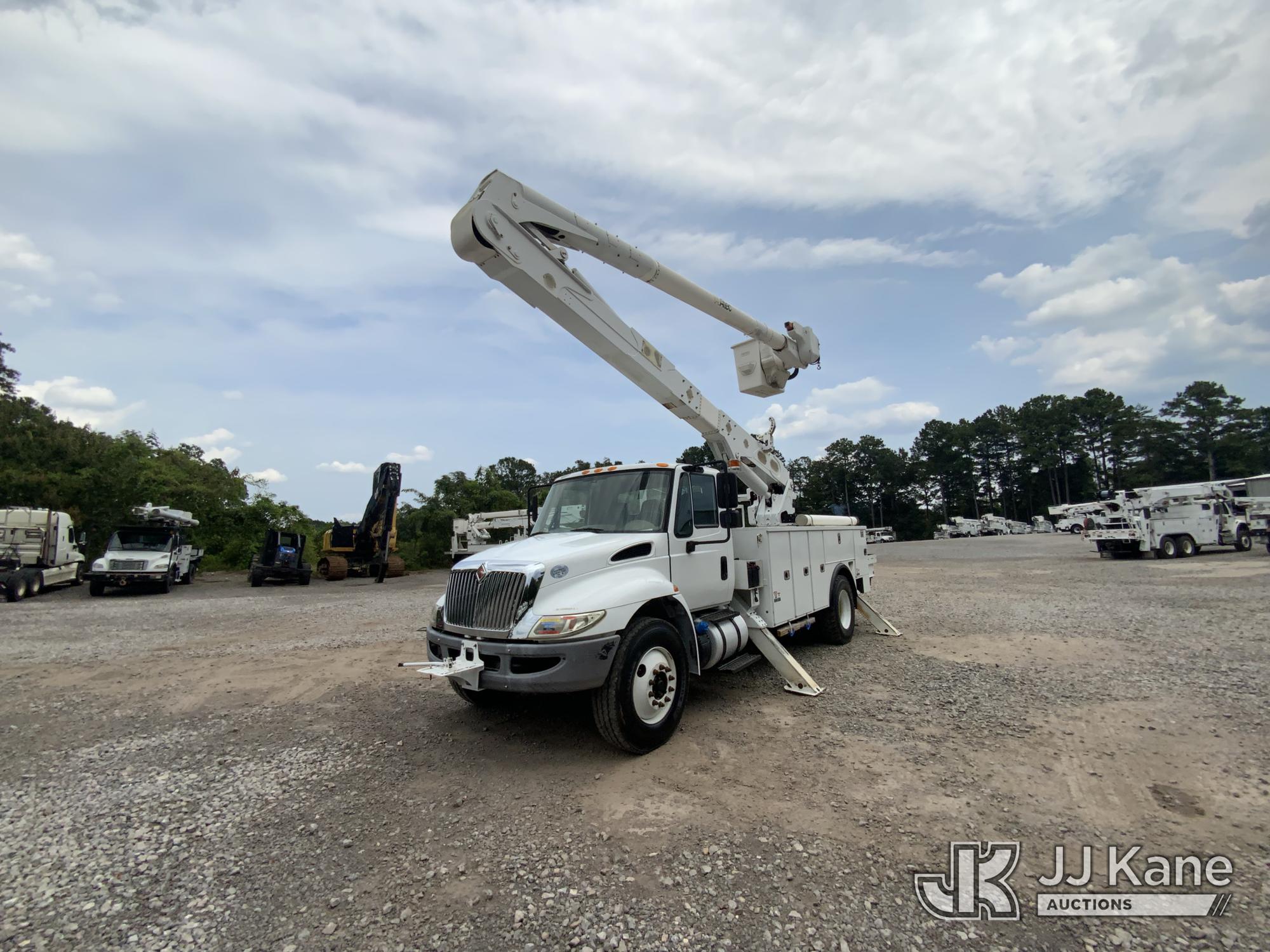 Altec AA55, Articulating Material Handling Bucket Truck rear mounted on 2017 International DuraStar 4300 Utility Truck
