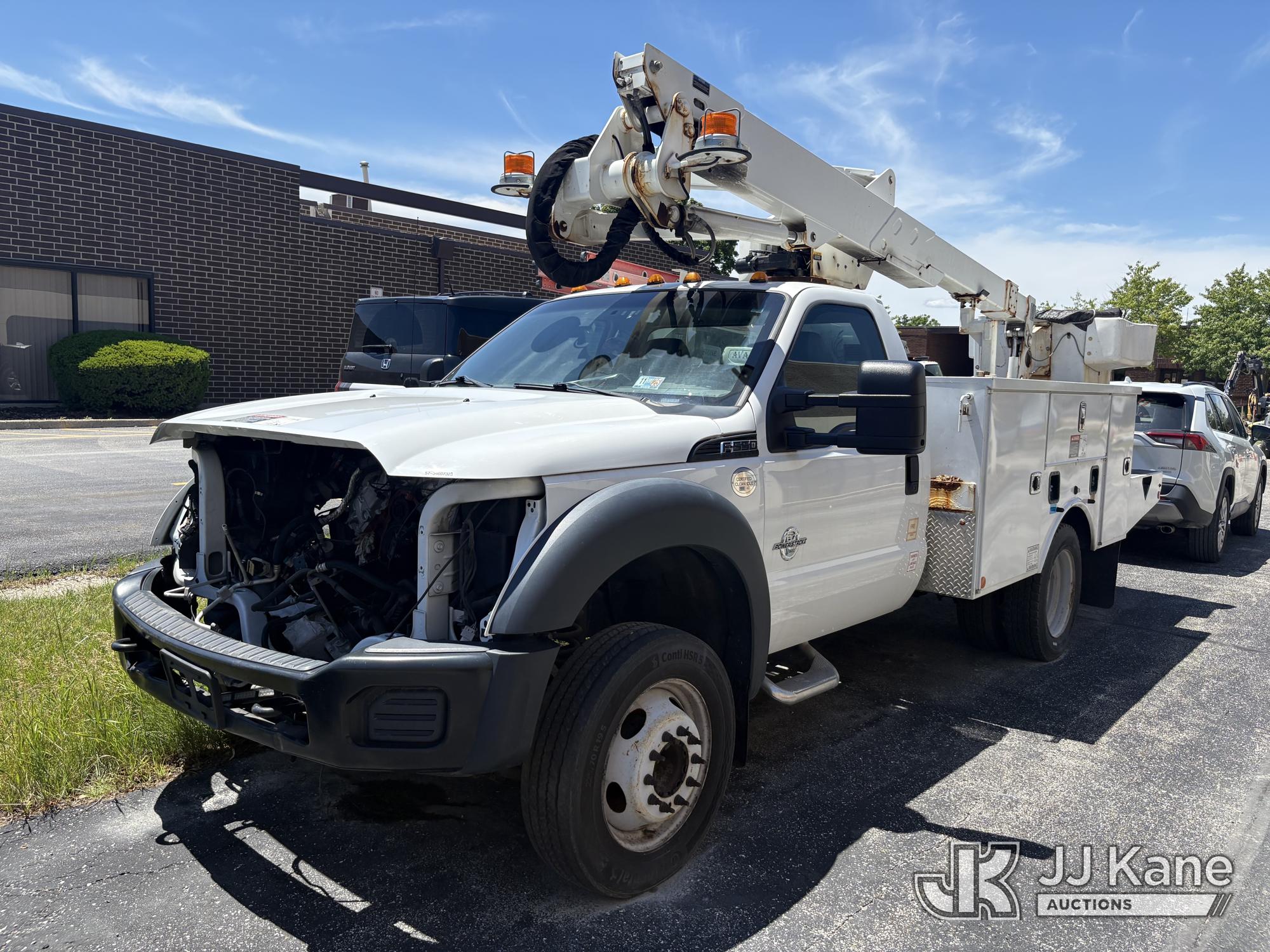 Altec AT237, Articulating & Telescopic Bucket Truck mounted behind cab on 2015 Ford F-550 Utility Truck