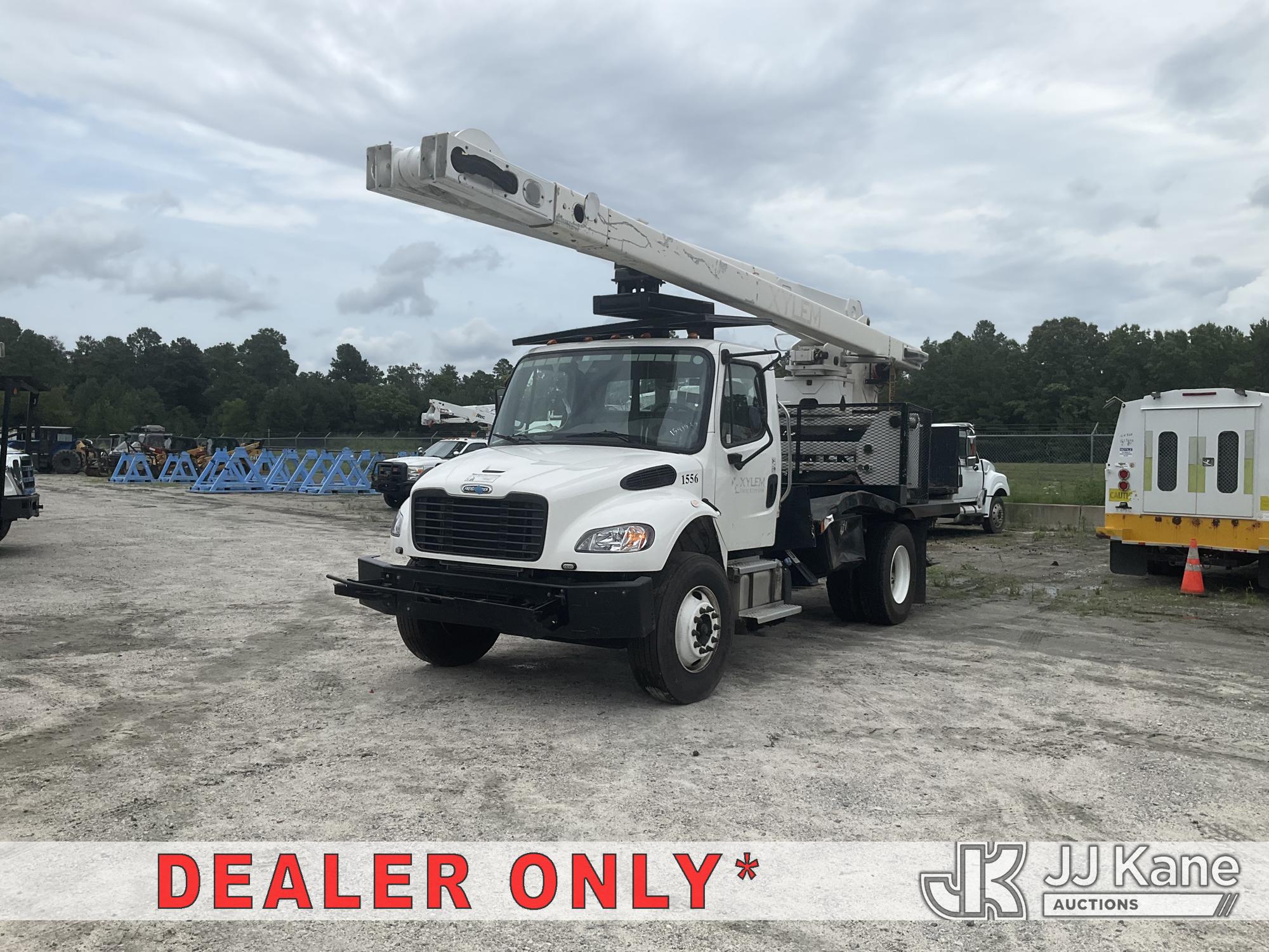 Terex XTPRO60/70, Over-Center Elevator Bucket Truck rear mounted on 2024 Freightliner M2 106 Flatbed Truck