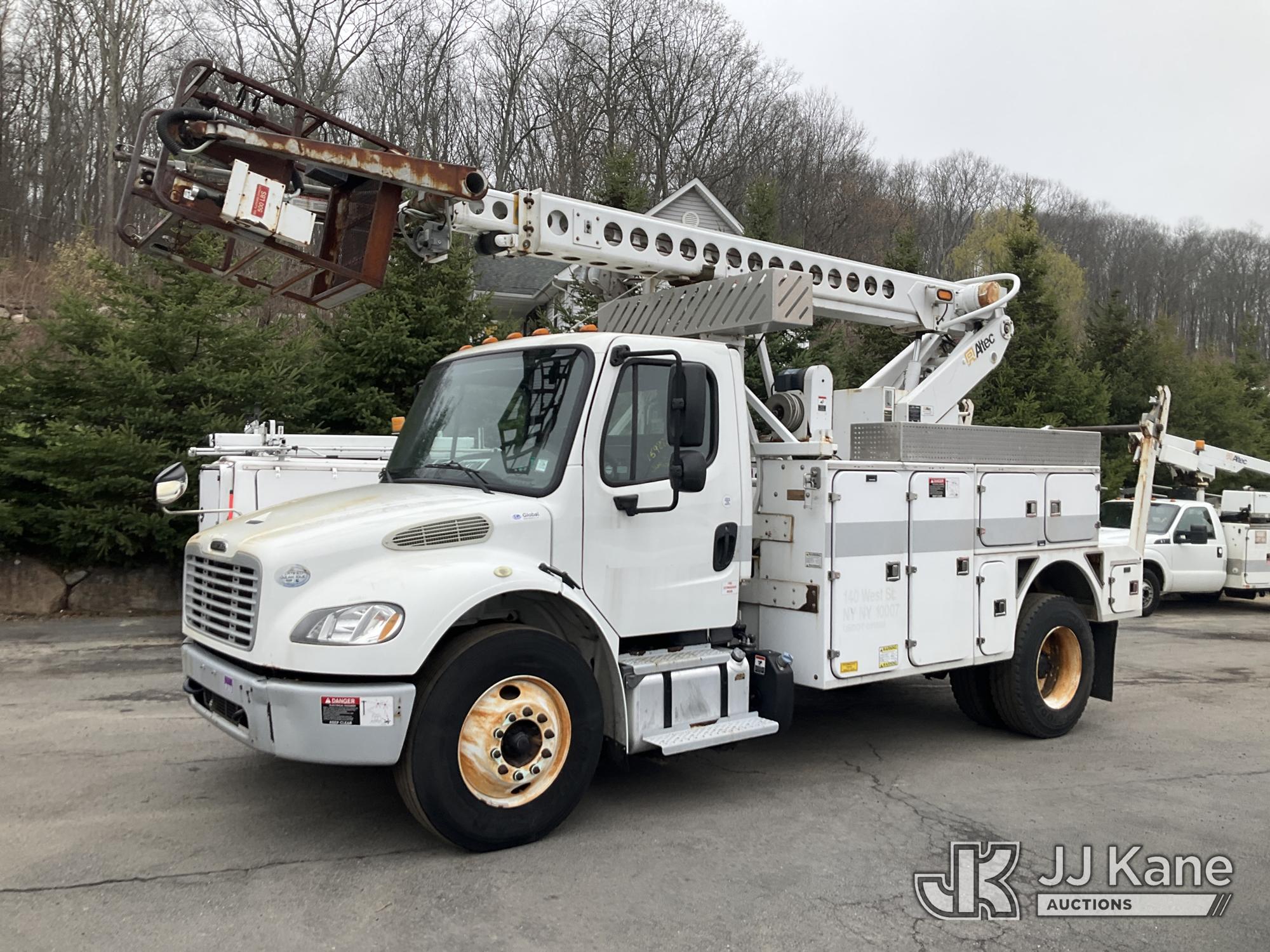 Altec A-T40C, Telescopic Non-Insulated Cable Placing Bucket Truck mounted on 2014 Freightliner M2 106 Utility Truck