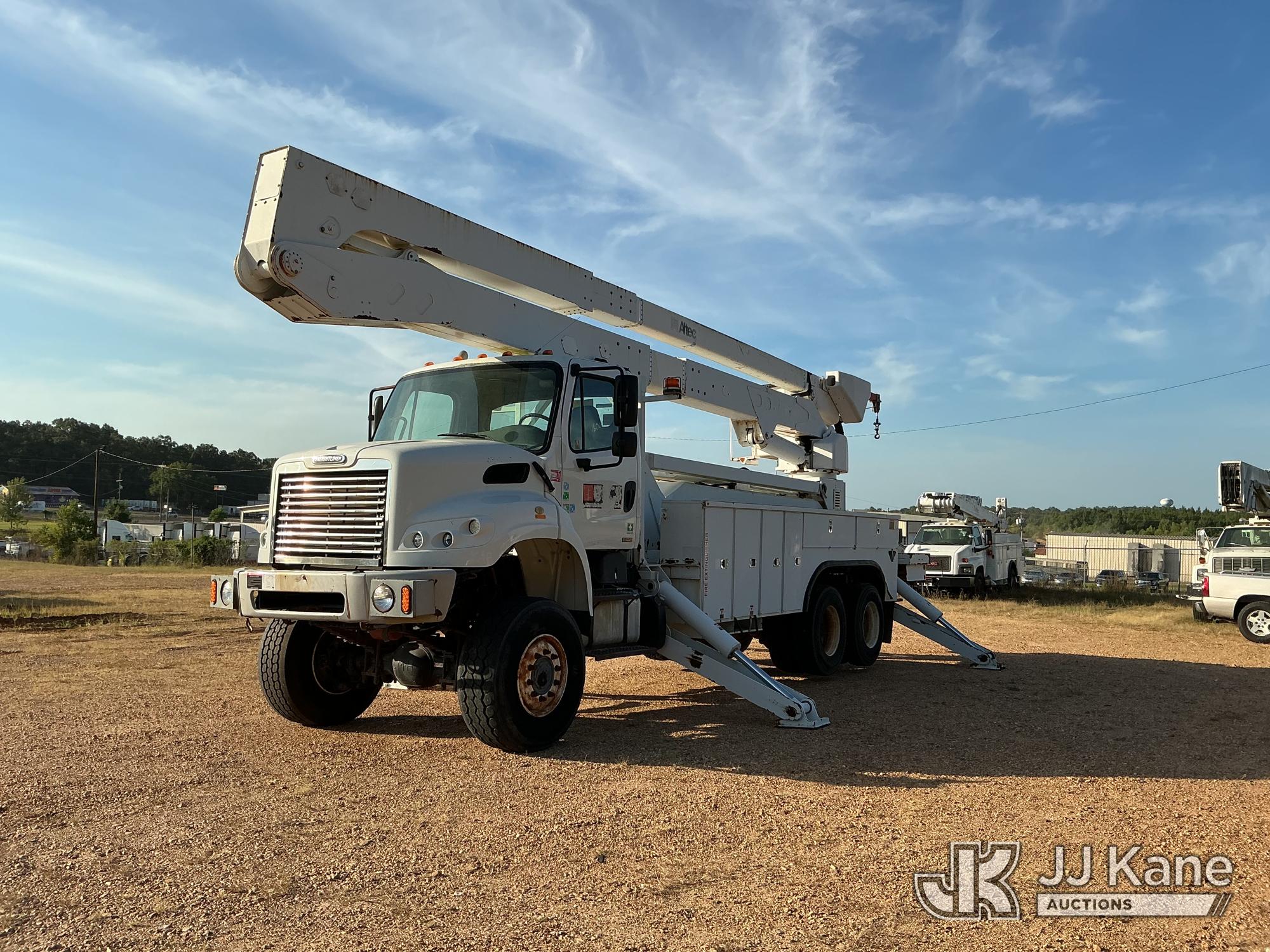 Altec A77T-E93-MH, Articulating & Telescopic Material Handling Elevator Bucket Truck rear mounted on 2012 Freightliner M2 106 Utility Truck