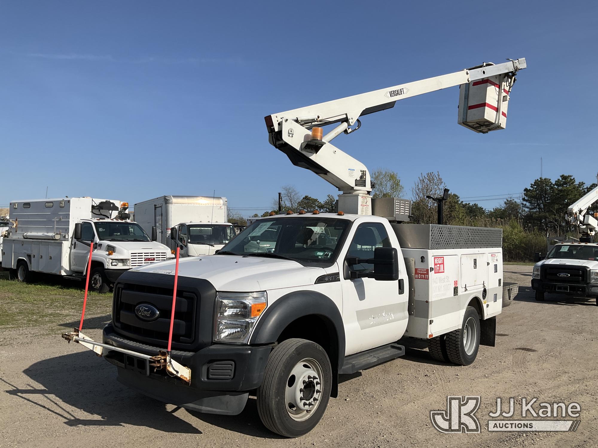 Versalift TEL29N, Telescopic Non-Insulated Bucket Truck mounted behind cab on 2012 Ford F450 Service Truck