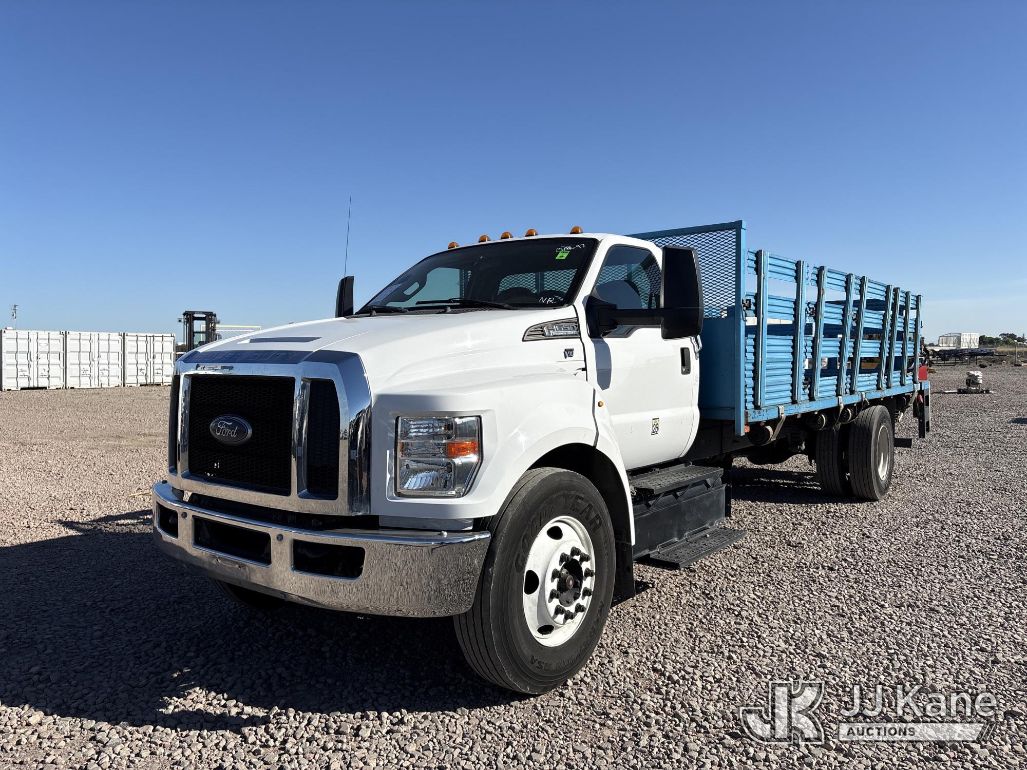 2016 Ford F-650 Regular Cab 2WD DRW Flatbed Truck, Deck Dimensions Length 19ft Width 8ft Platform Lift Width 7ft Length 5ft