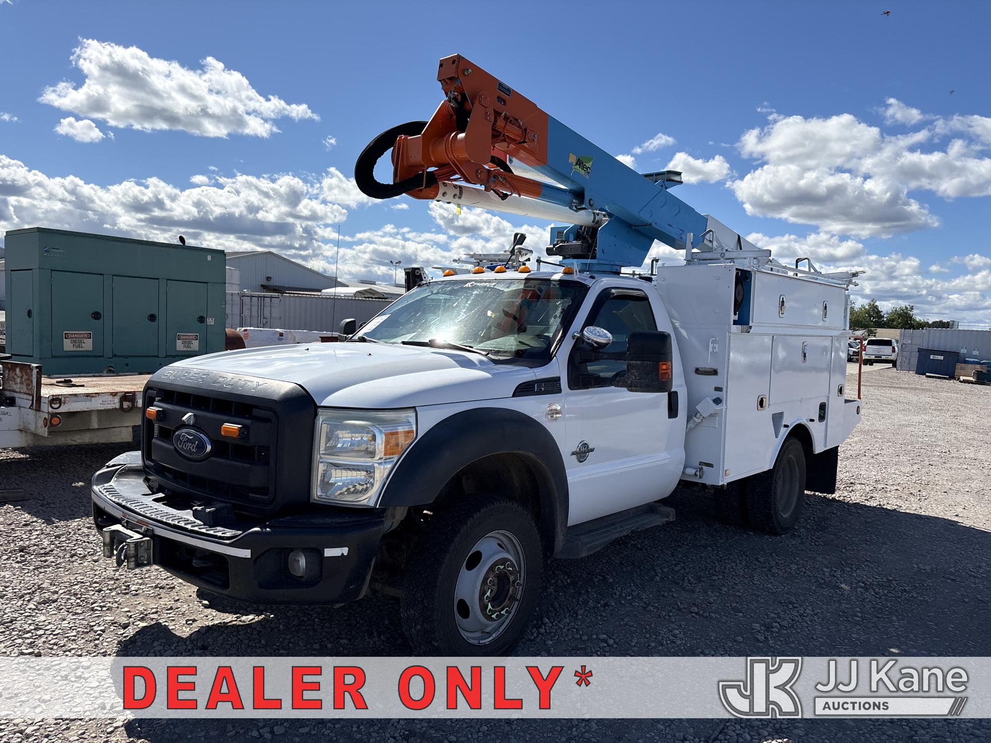 Altec AT37G, Articulating & Telescopic Bucket mounted behind cab on 2015 Ford F-550 Regular Cab DRW 4WD Service Truck