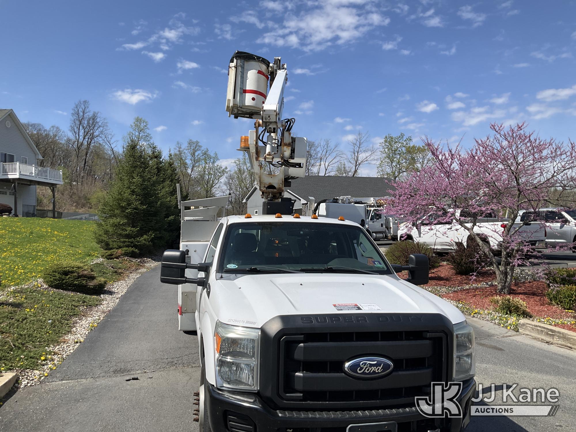 Altec AT200A, Telescopic Non-Insulated Bucket Truck mounted behind cab on 2012 Ford F350 Service Truck