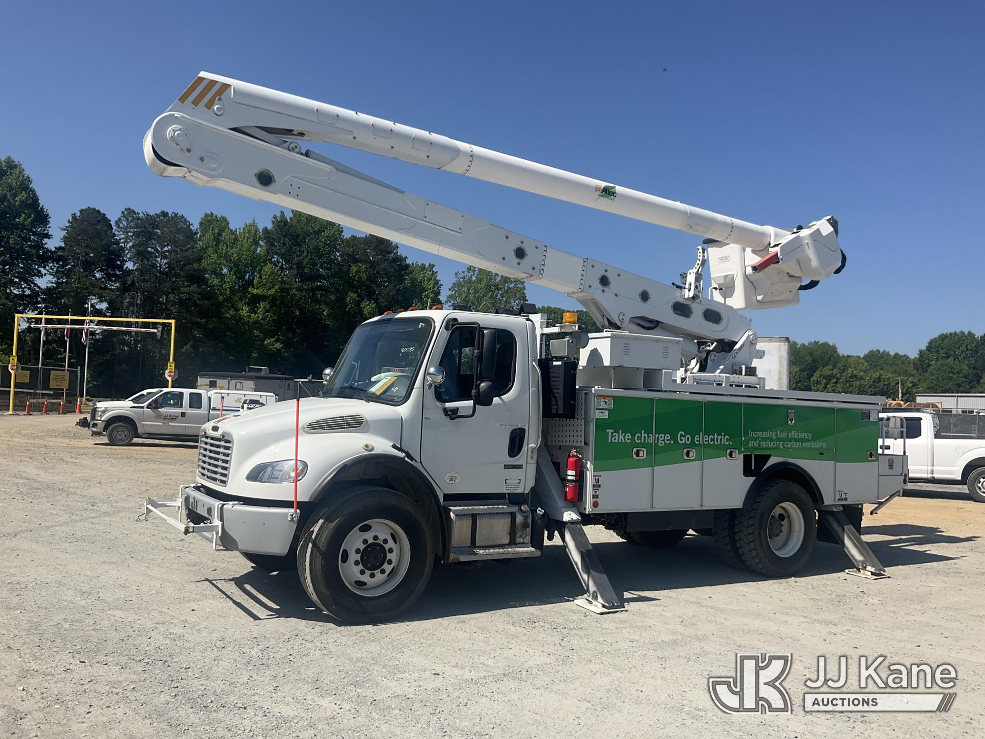 Altec AA55-MH, Articulating Non-Over Center Bucket Truck rear mounted on 2014 Freightliner M2 106 Hybrid Utility Truck