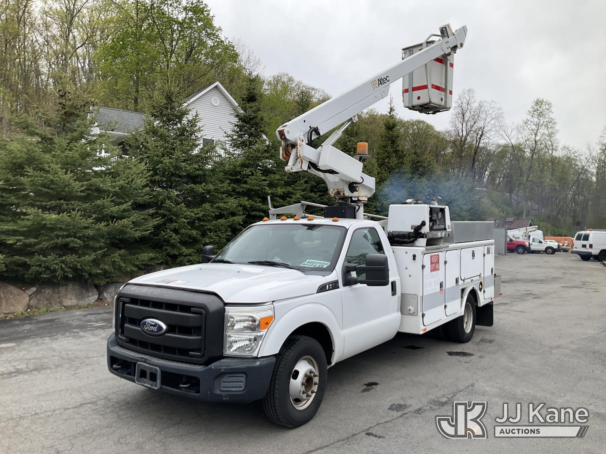 Altec 200A, Telescopic Non-Insulated Bucket Truck mounted behind cab on 2012 Ford F-350 SD Service Truck