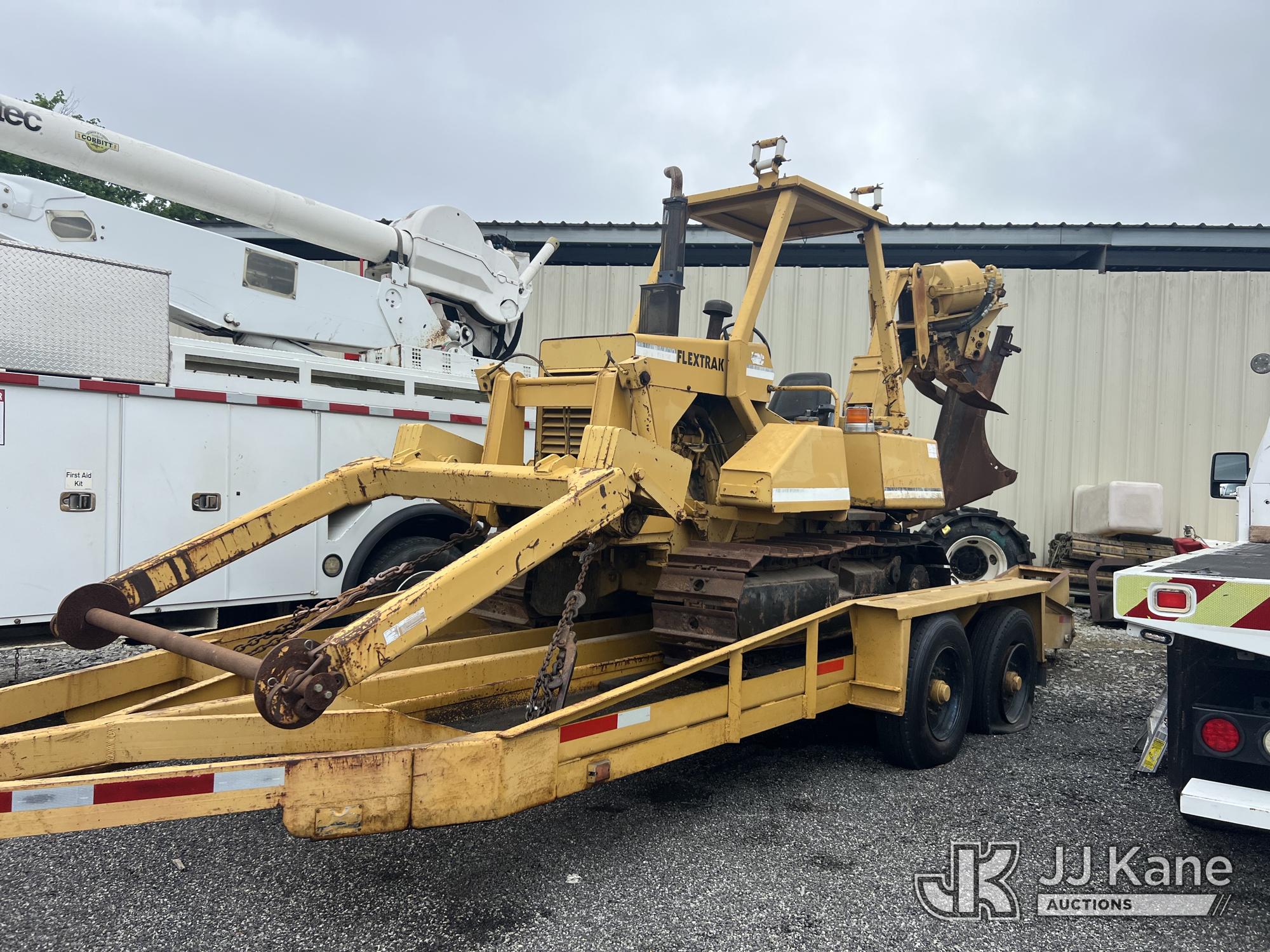 1992 Vermeer FlexTrak FLX75 Crawler Tractor/Vibratory Cable Plow, To Be Sold With Lot# t6520 (Equipment and trailer price will be split out on invoice to reflect 80/20, equipment to trailer price ratio for tax purposes)