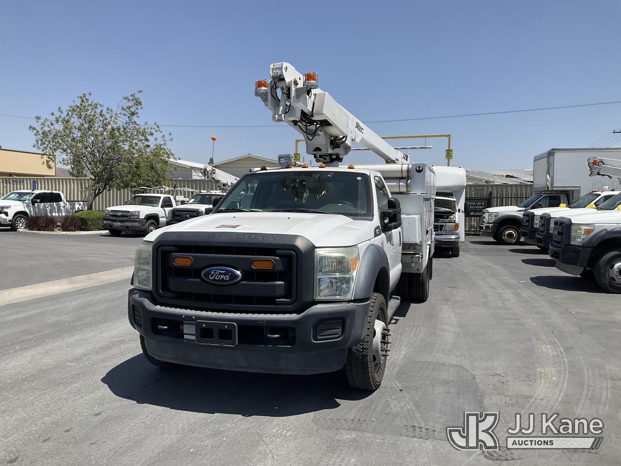Altec AT200-A, Telescopic Non-Insulated Bucket Truck mounted behind cab on 2015 Ford F-450 SD Service Truck