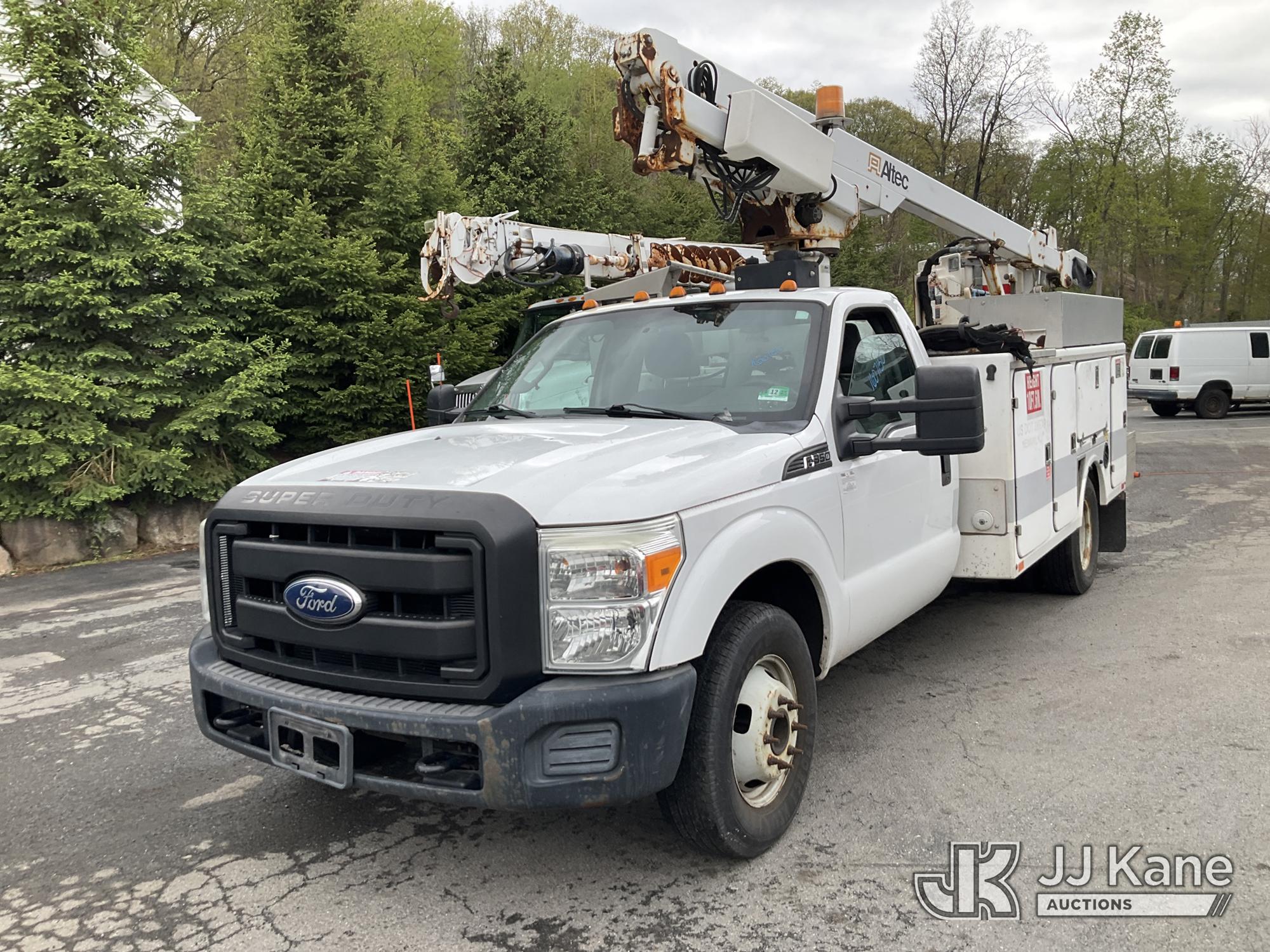 Altec AT200A, Telescopic Non-Insulated Bucket Truck mounted behind cab on 2012 Ford F350 Service Truck