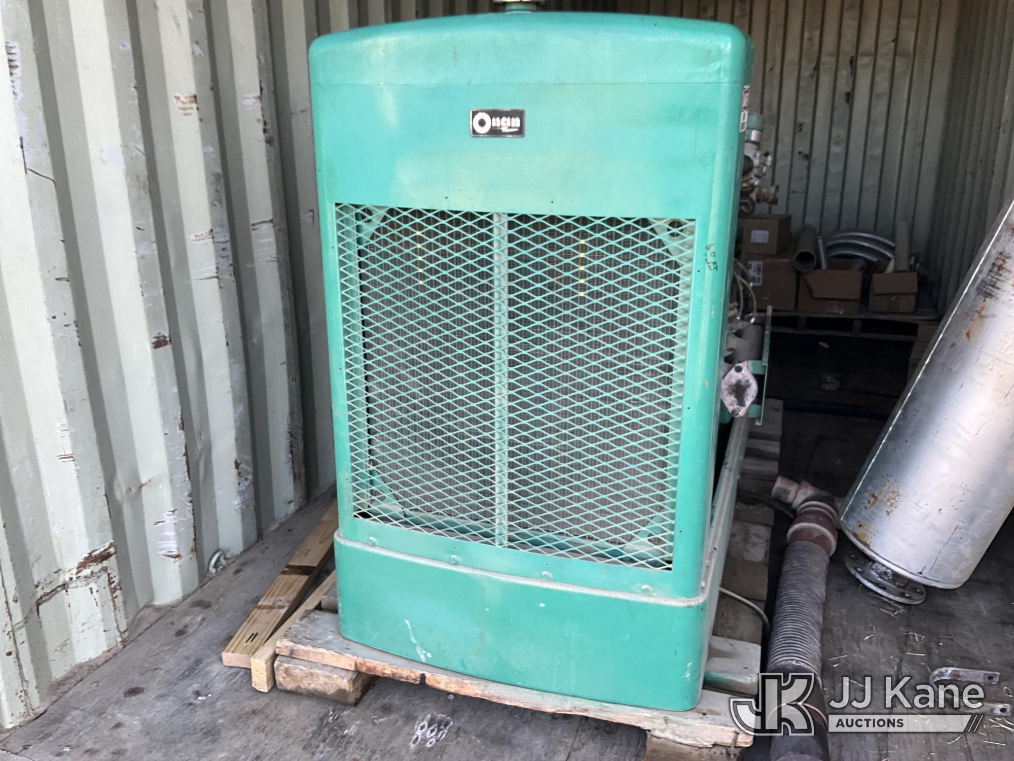 Onan 85 KR Standby Generator. 120/208 3 Phase. Model Number 85.0KR-15R / 21741V. Serial Number H800520641. (Seller States: Fully Operational. Includes GE Automatic Transfer Switch & Muffler. Includes Various Connection Components. 1677 Hours.) NOTE: This unit is being sold AS IS/WHERE IS via Timed Auction and is located in Perryton