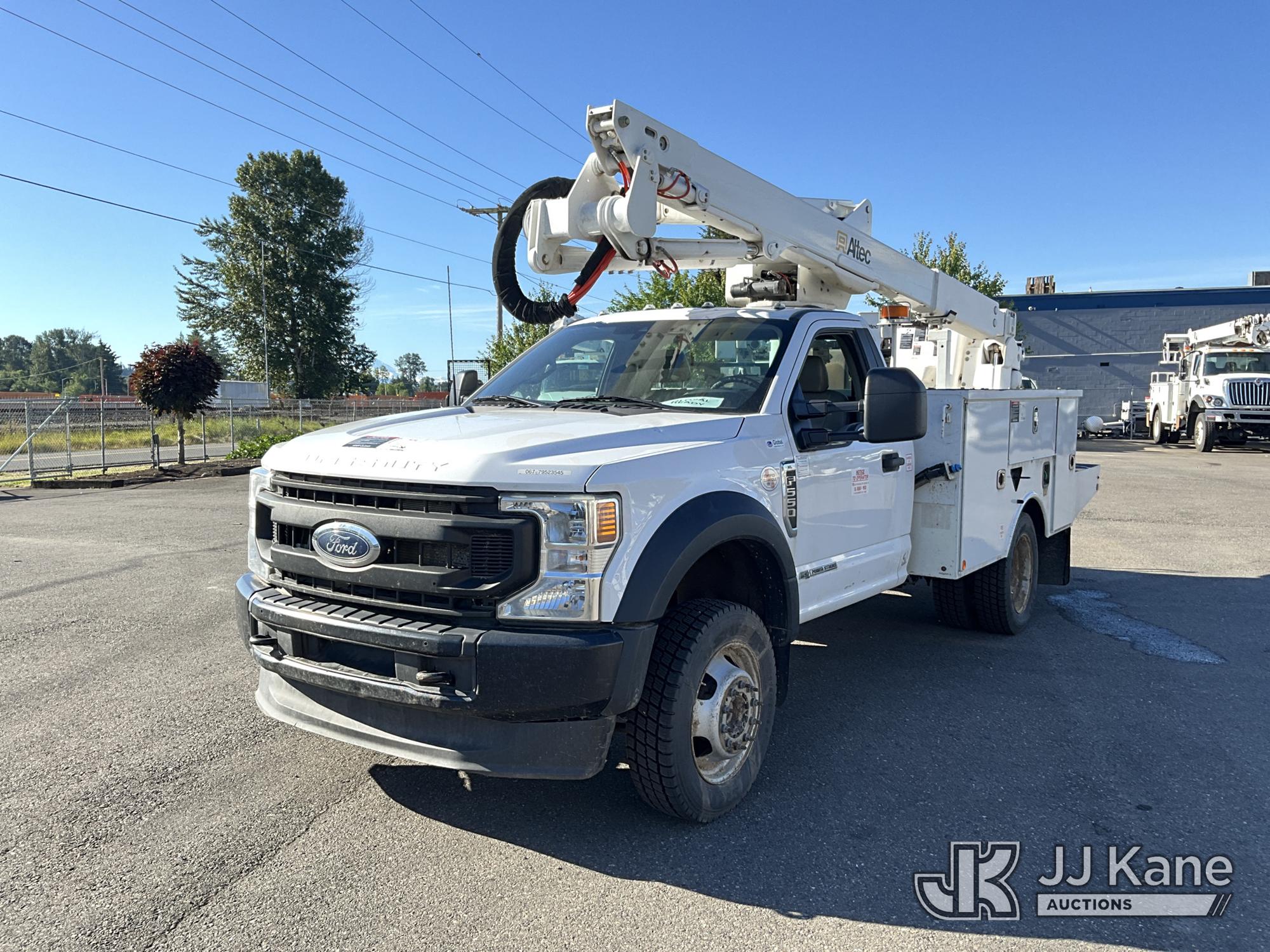 Altec AT40G, Articulating & Telescopic Bucket Truck mounted behind cab on 2021 Ford F550 Service Truck