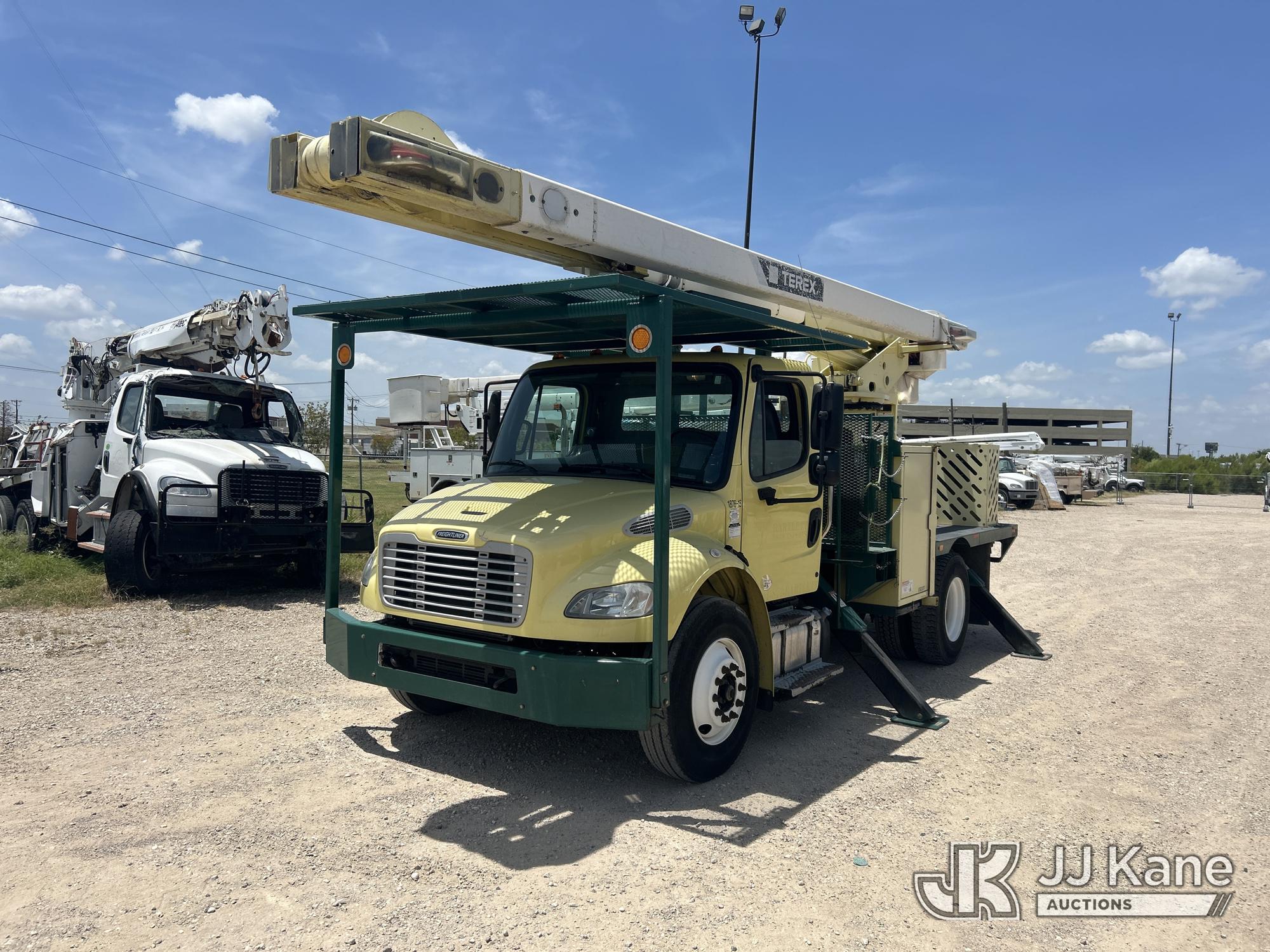 Terex/HiRanger XT PRO 60, Over-Center Bucket Truck rear mounted on 2016 Freightliner M2 106 Flatbed/Utility Truck