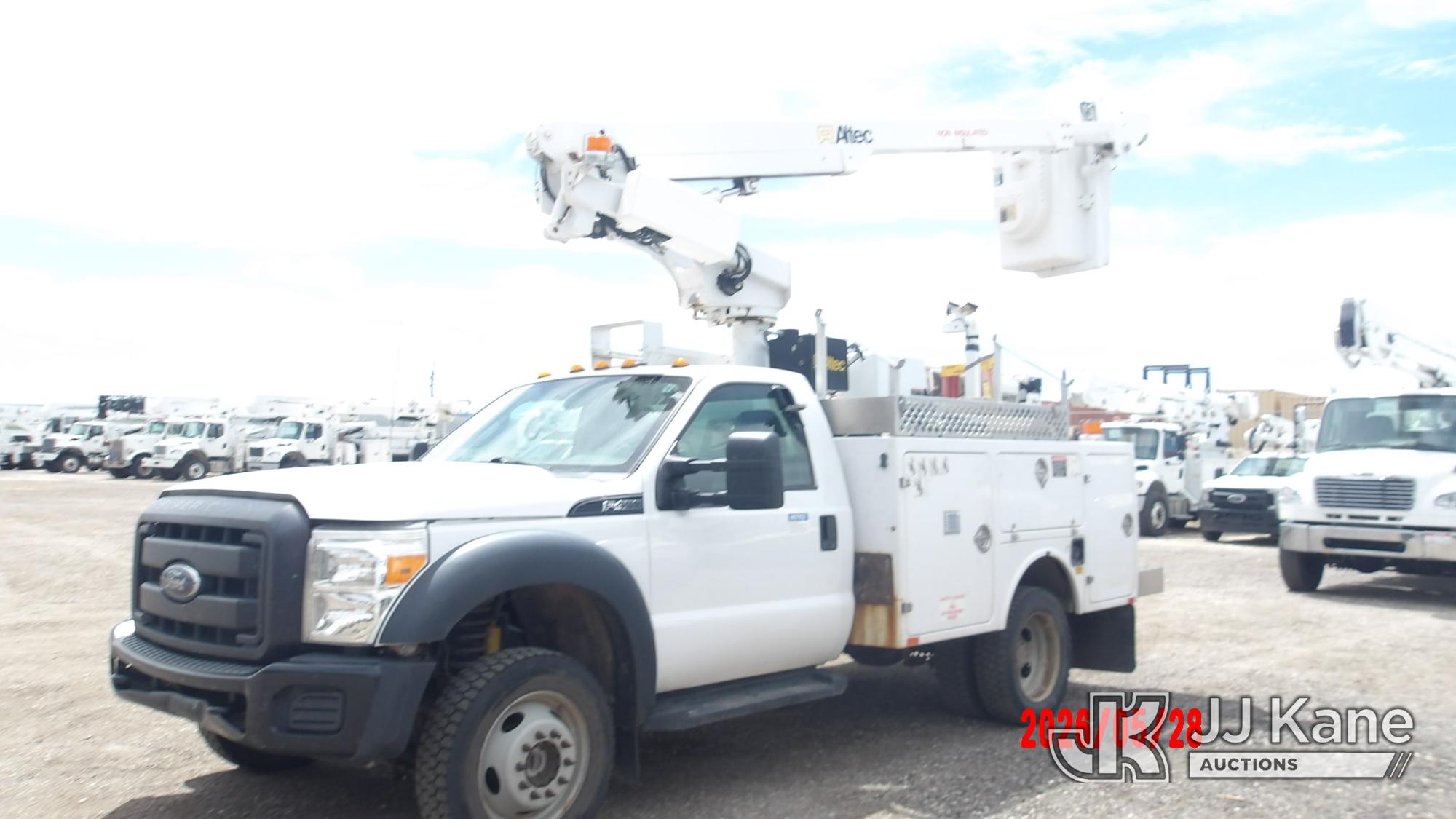 Altec AT200-A, Telescopic Non-Insulated Bucket Truck mounted behind cab on 2013 Ford F-450 SD Service Truck