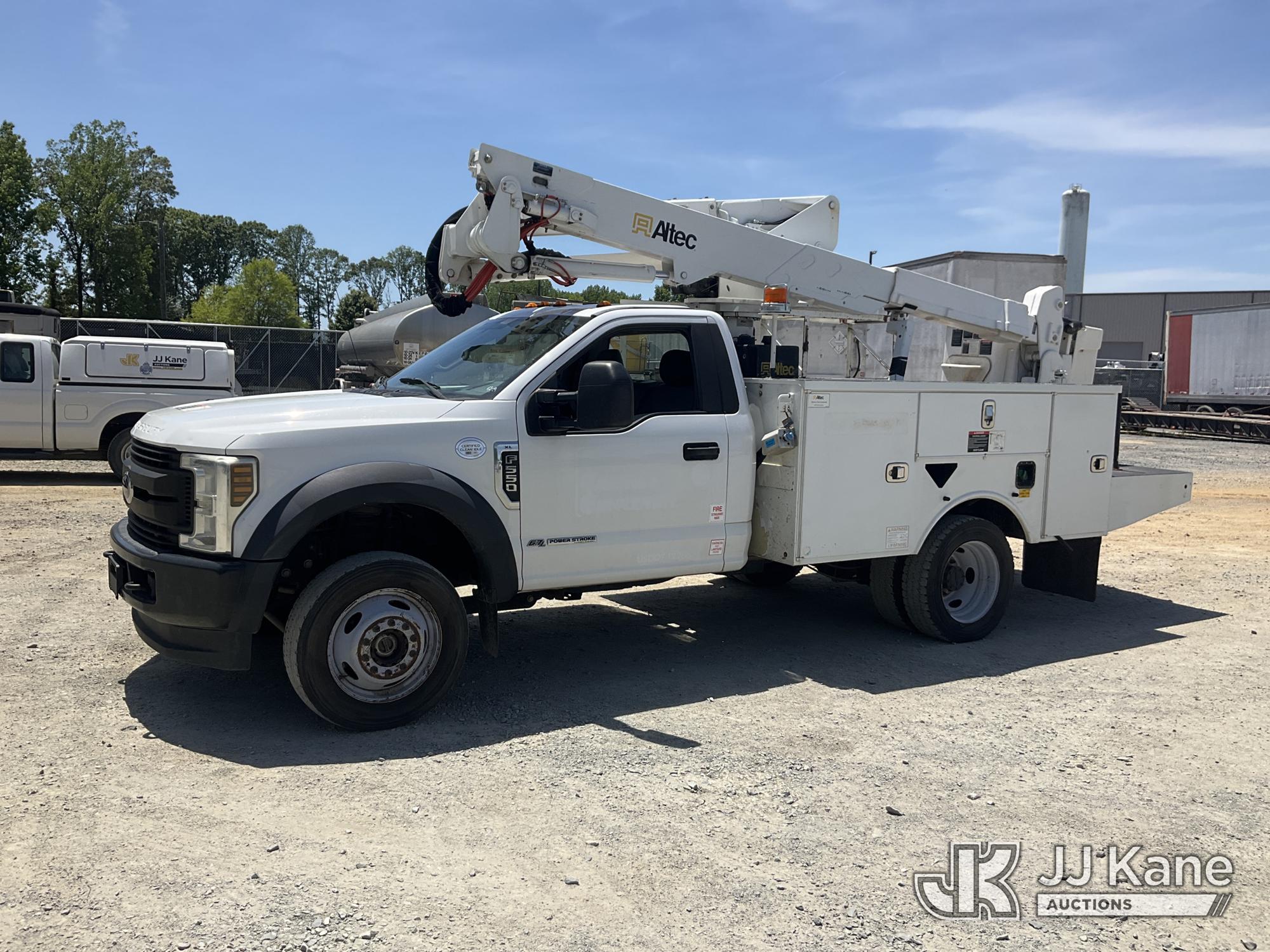 Altec AT37G, Articulating & Telescopic Bucket Truck mounted behind cab on 2019 Ford F550 4X4 Service Truck