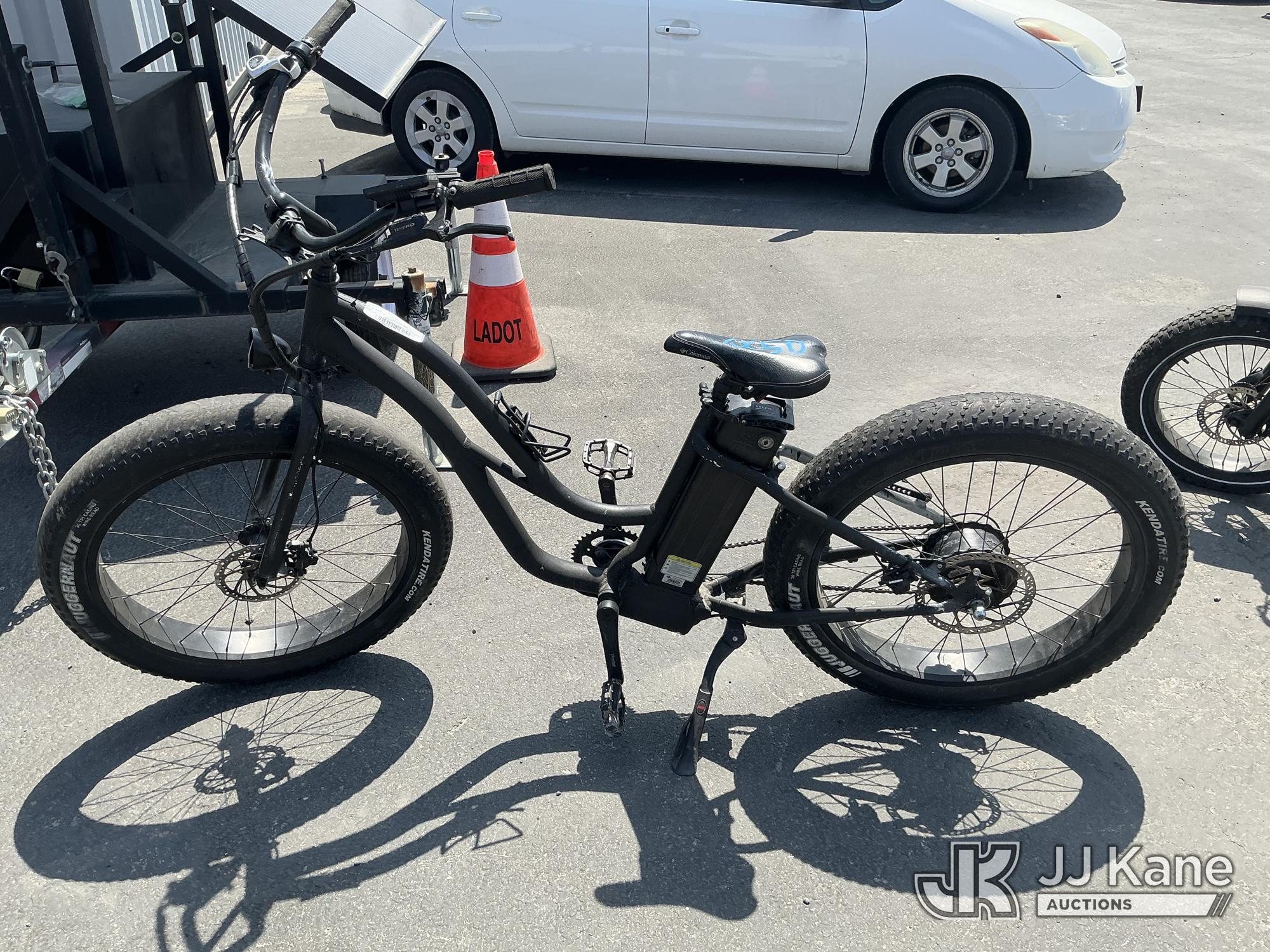 Black Beach Cruiser E-Bike No Keys