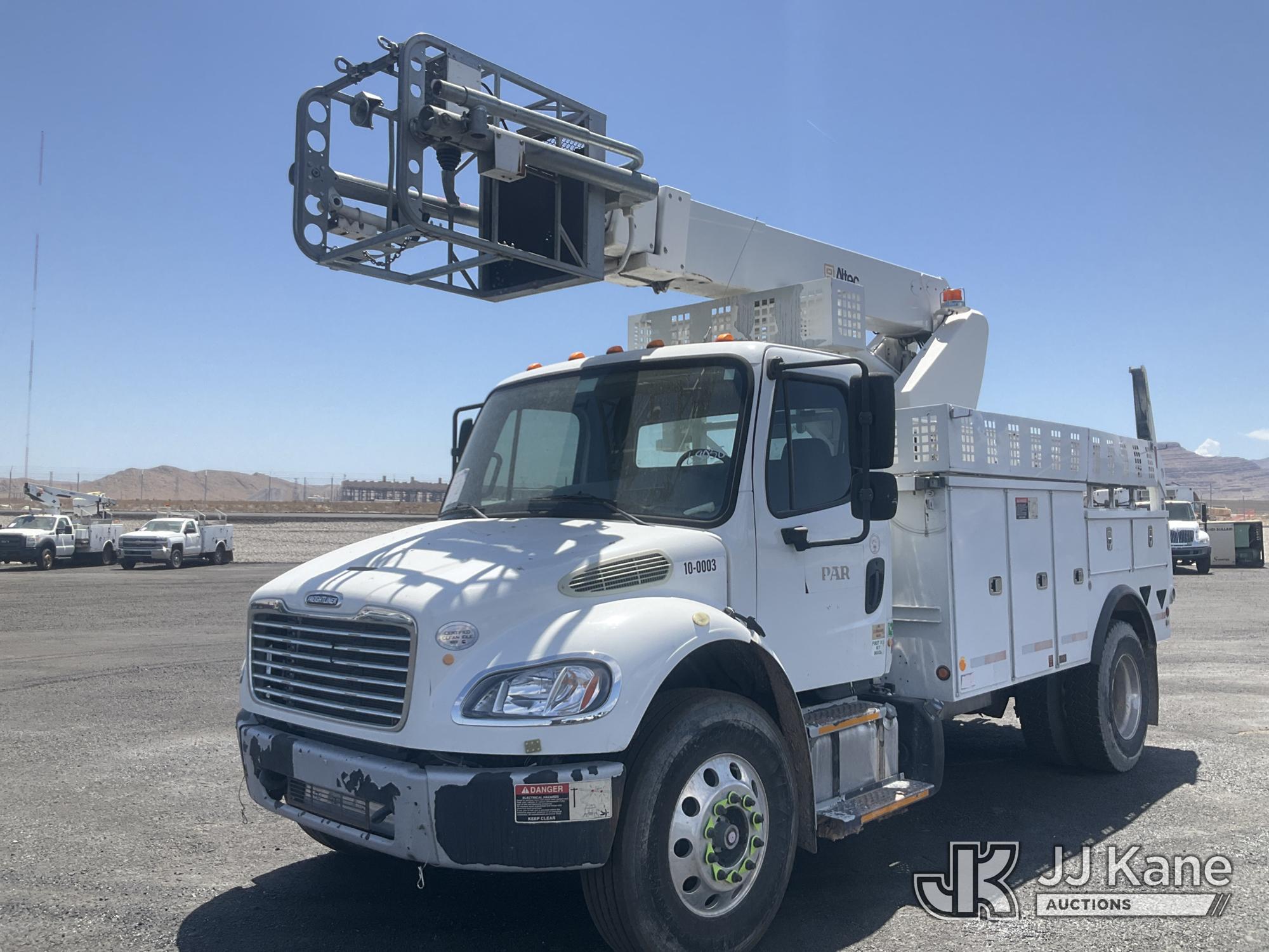 Altec AP45A, Telescopic Non-Insulated Cable Placing Bucket Truck center mounted on 2013 Freightliner M2 106 Utility Truck