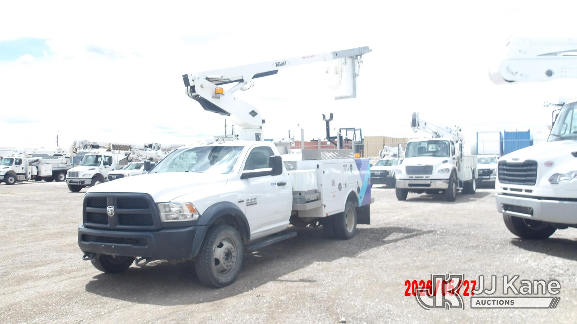 Versalift TEL29NE03, Telescopic Non-Insulated Bucket Truck mounted behind cab on 2017 RAM 4500 Enclosed Service Truck