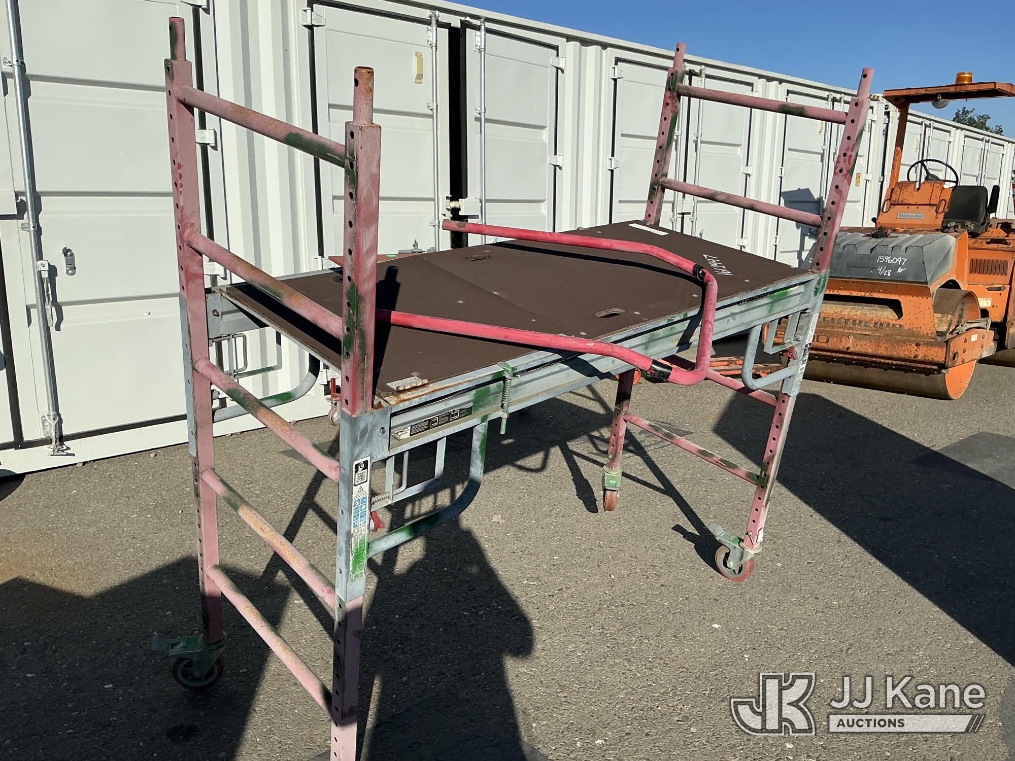 Metal Tech Rack (Missing Wheel ) NOTE: This unit is being sold AS IS/WHERE IS via Timed Auction and is located in Dixon