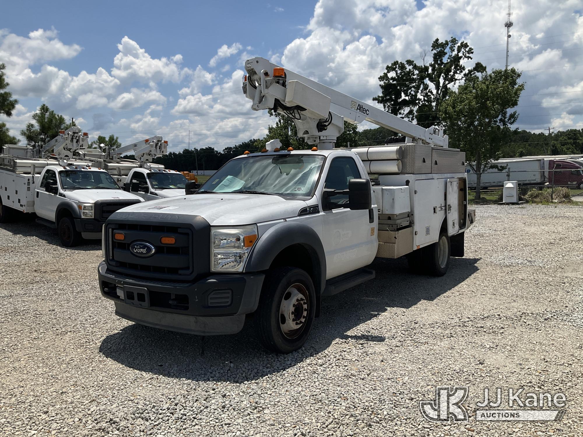 Altec AT200-A, Telescopic Non-Insulated Bucket Truck mounted behind cab on 2016 Ford F-450 SD Regular Cab DRW Service Truck