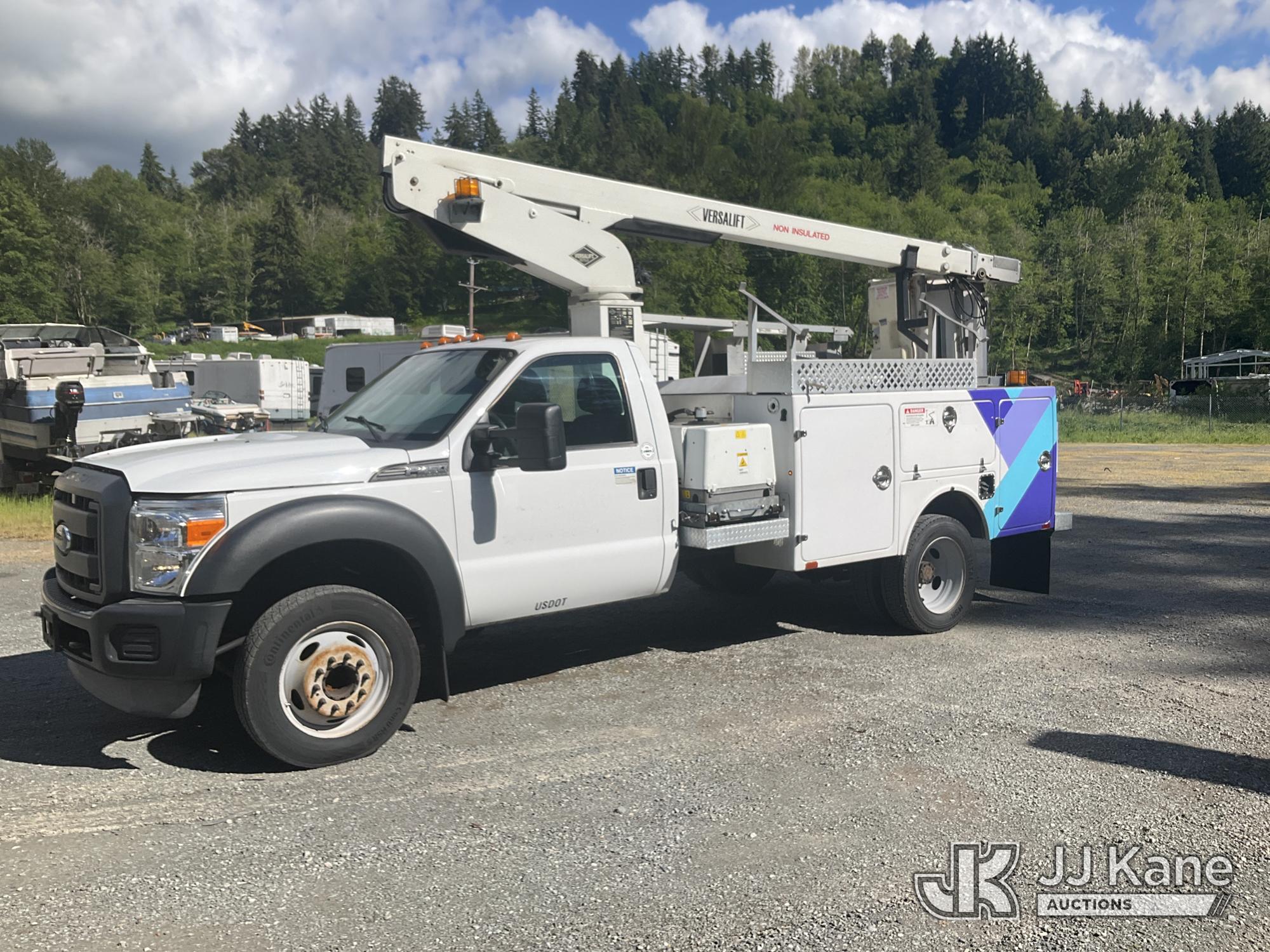 Versalift TEL29NE03, Telescopic Non-Insulated Bucket Truck mounted behind cab on 2013 Ford F-450 SD Service Truck