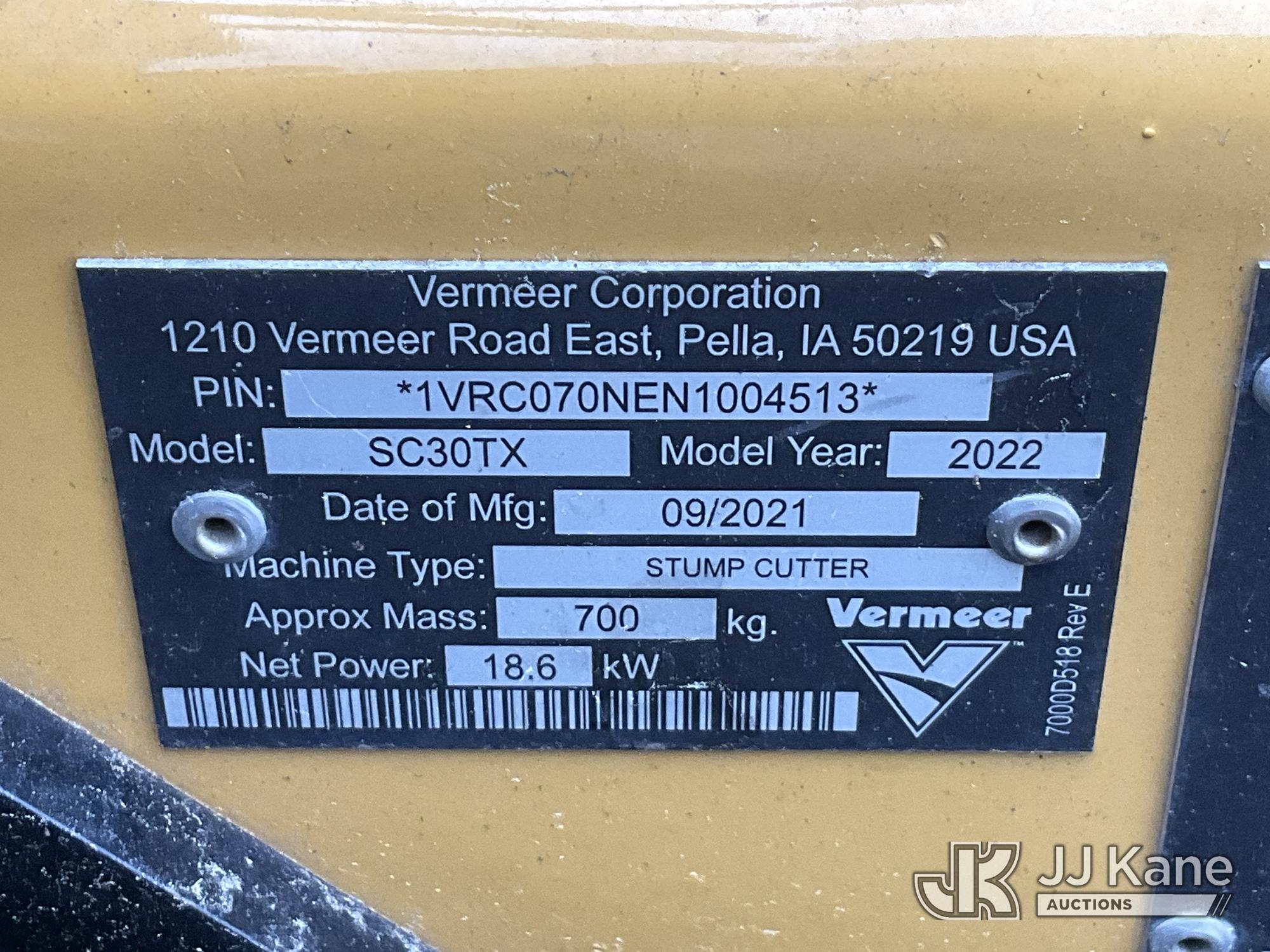 2022 Vermeer SC30TX