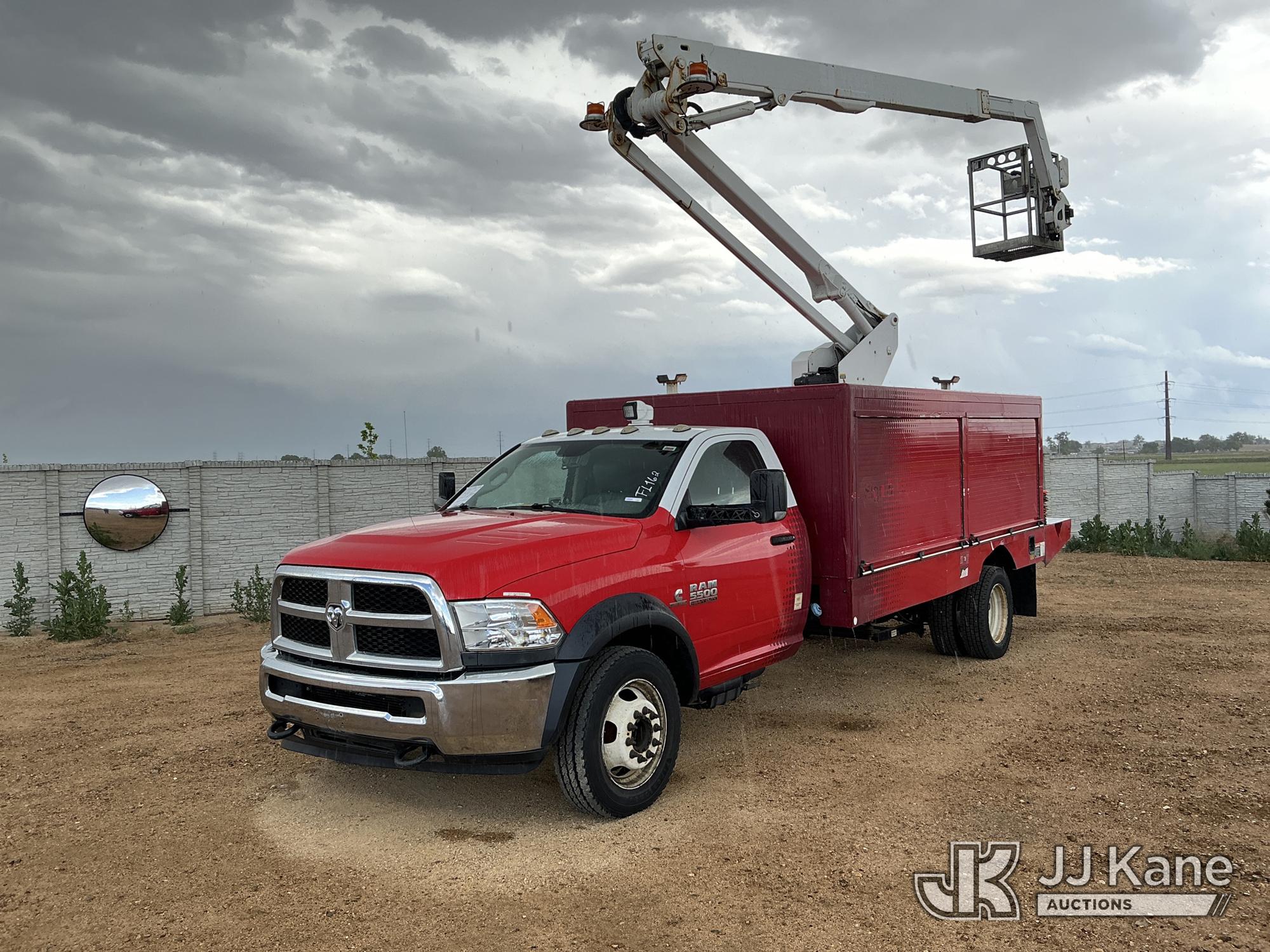 Altec AT248F, Articulating & Telescopic Non-Insulated Bucket Truck mounted behind cab on 2017 RAM 5500 Lamplighter Truck