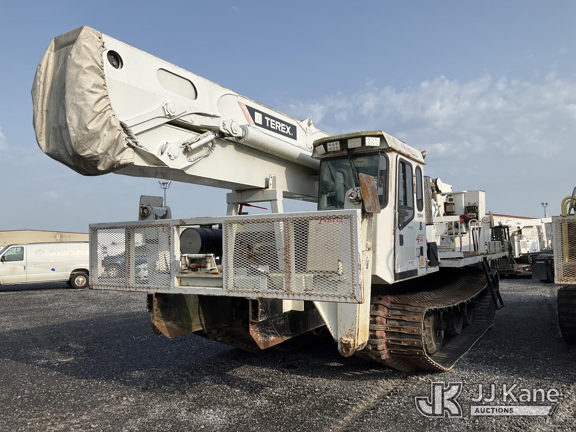 Terex TM100, Articulating & Telescopic Material Handling Bucket Truck mounted on 2014 Powertraxx 15SXW All-Terrain Track Machine