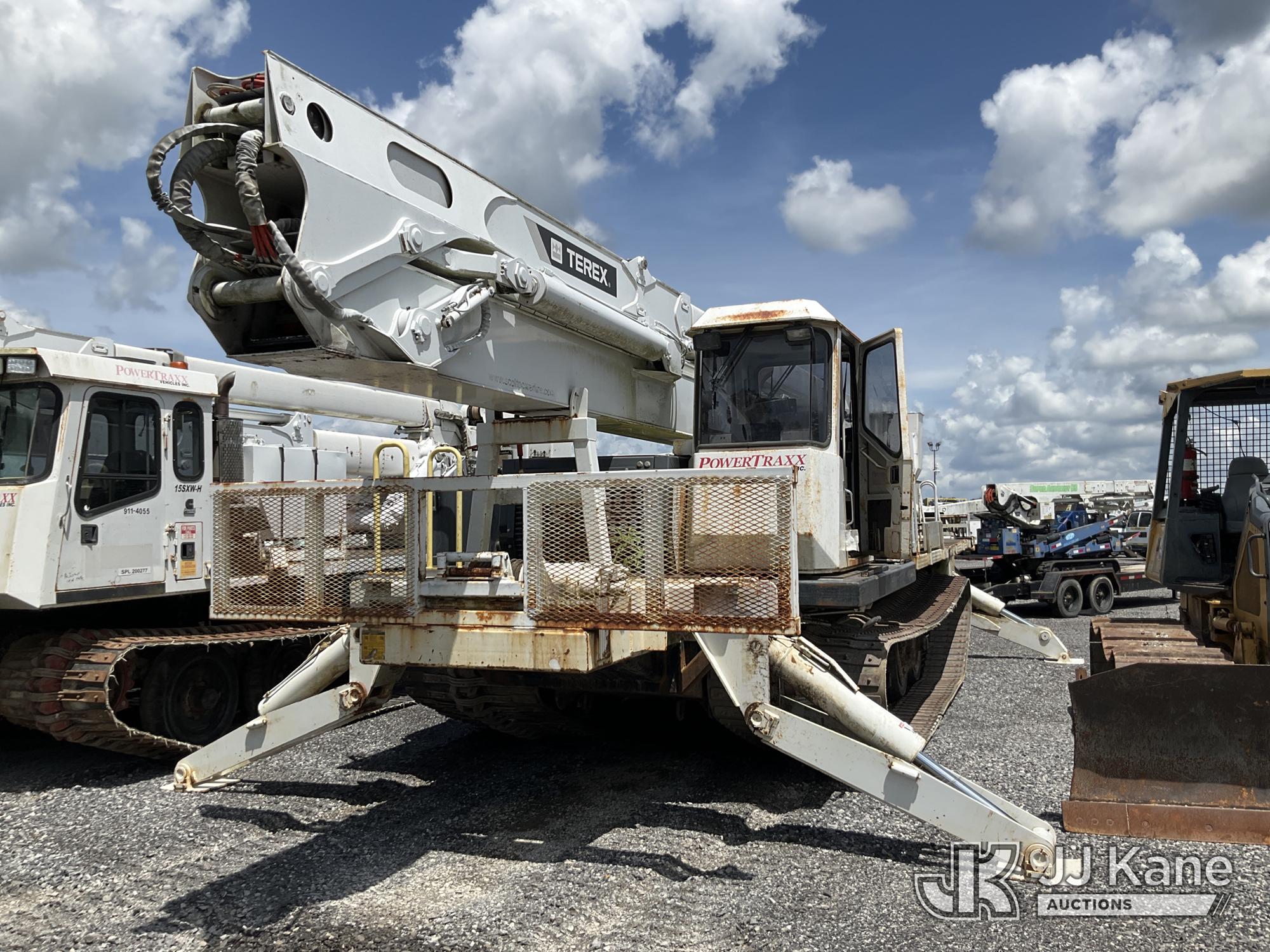 Terex TM-125, Material Handling Bucket Truck rear mounted on 2015 PowerTraxx 18-H All-Terrain Track Machine