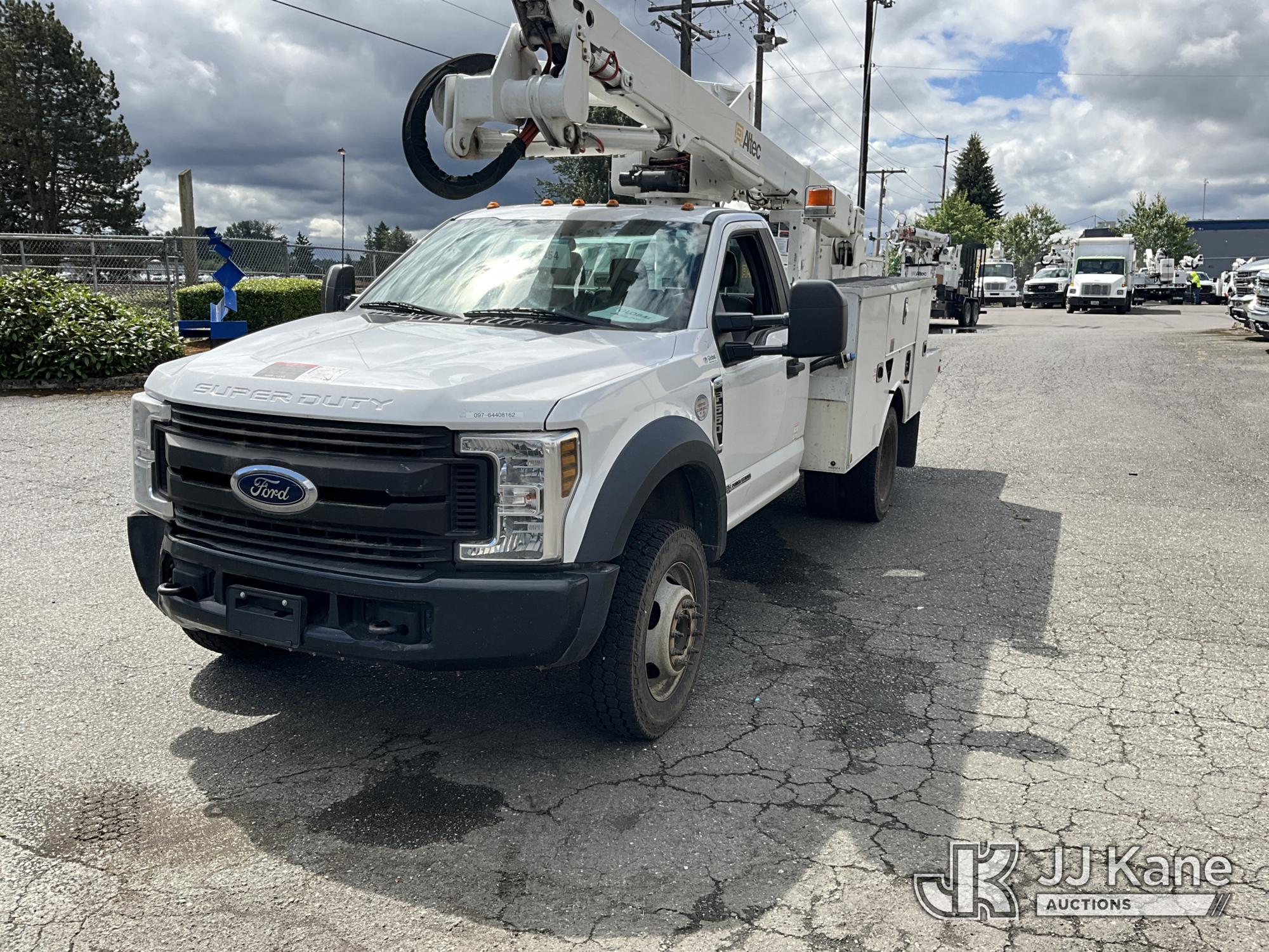 Altec AT40G, Articulating & Telescopic Bucket Truck mounted behind cab on 2019 Ford F550 4x4 Service Truck