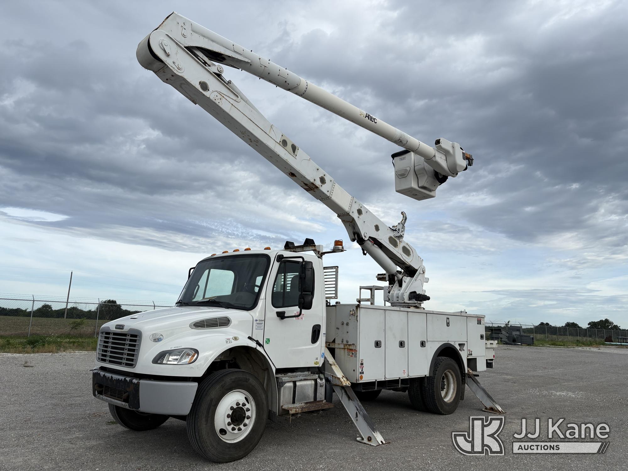 Altec AA55, Material Handling Bucket Truck rear mounted on 2018 M2-106 Freightliner Utility Truck