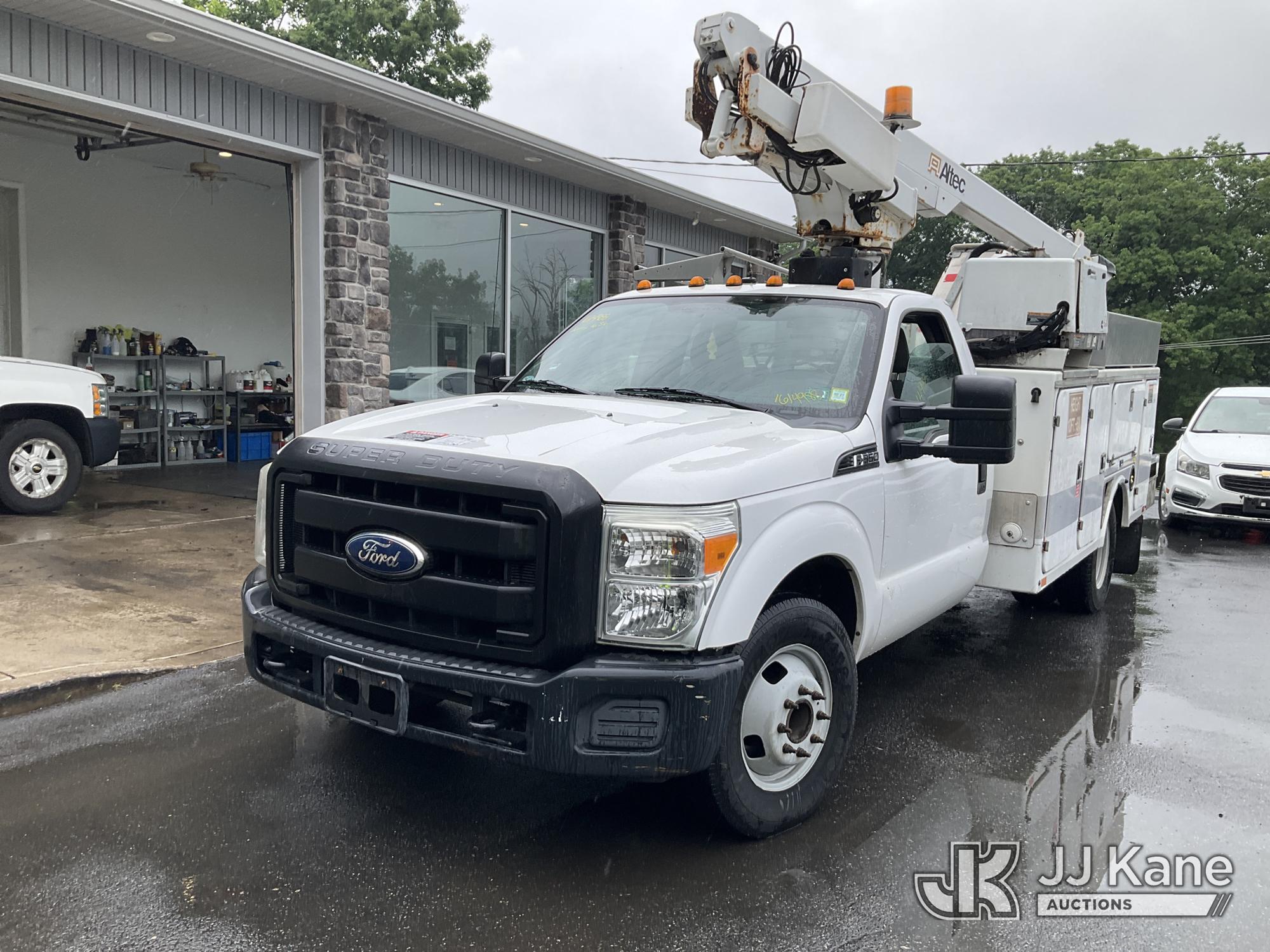 Altec AT200-A, Telescopic Non-Insulated Bucket Truck mounted behind cab on 2012 Ford F350 Service Truck