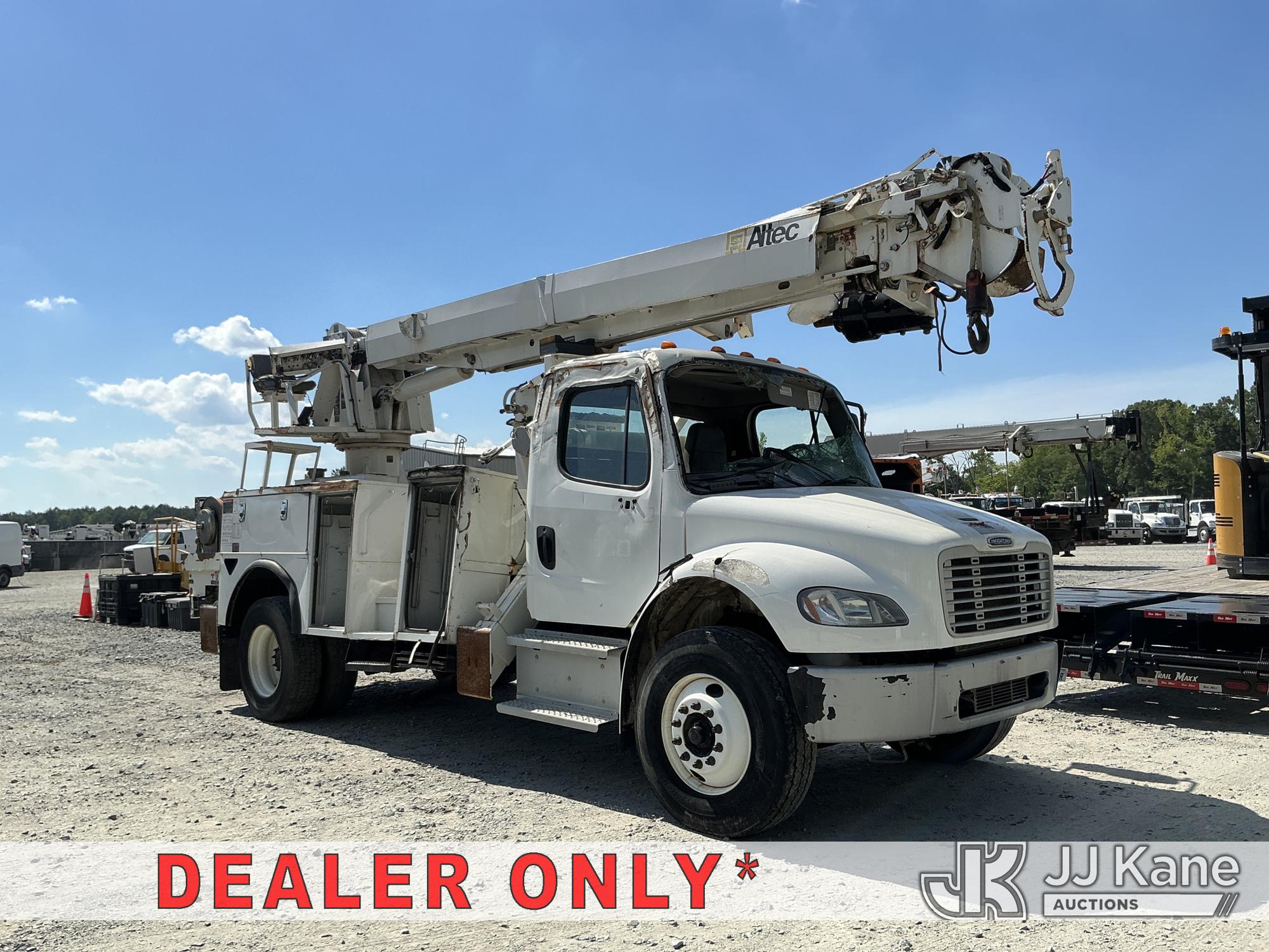 Altec DM45-BC, Digger Derrick rear mounted on 2020 Freightliner M2 Utility Truck