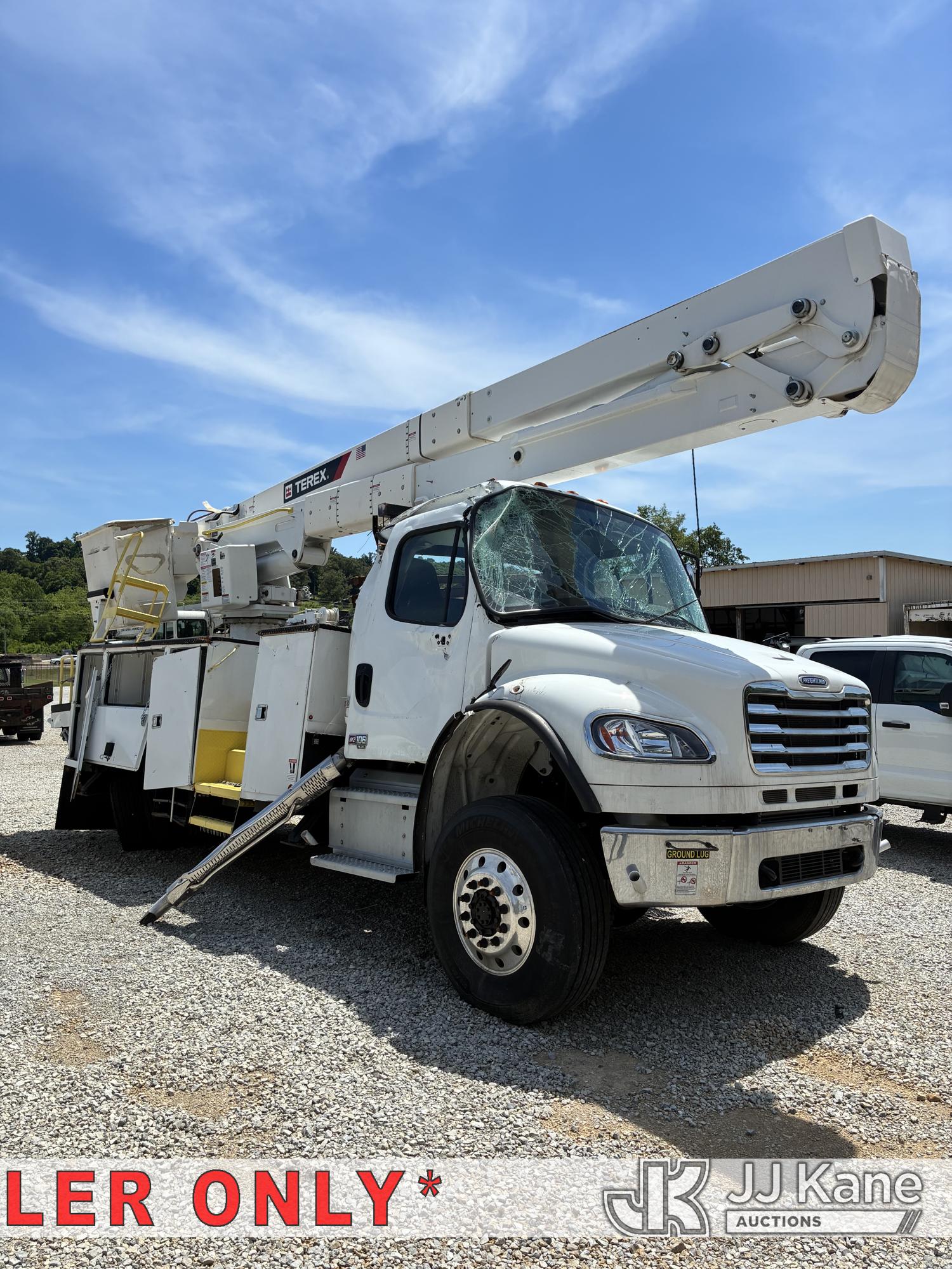 Terex/HiRanger Optima-HR55M, Material Handling Bucket Truck rear mounted on 2025 Freightliner M2 106 Medium Duty Utility Truck