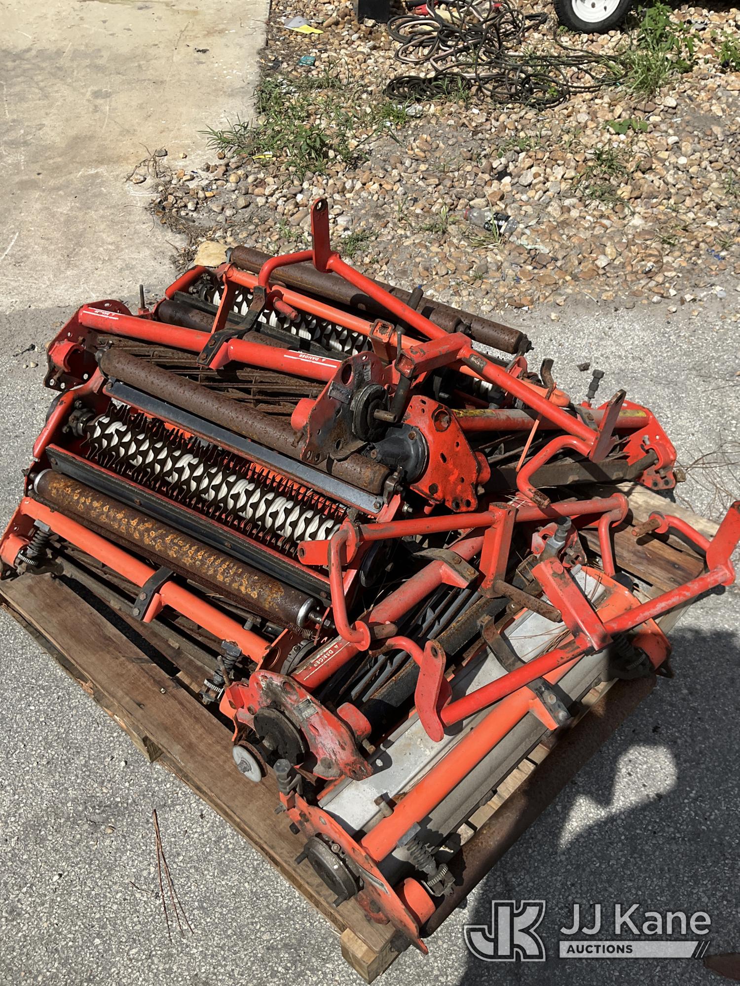 (4) Tow Behind Green Mowers (Condition Unknown) NOTE: This unit is being sold AS IS/WHERE IS via Timed Auction and is located in Ocala