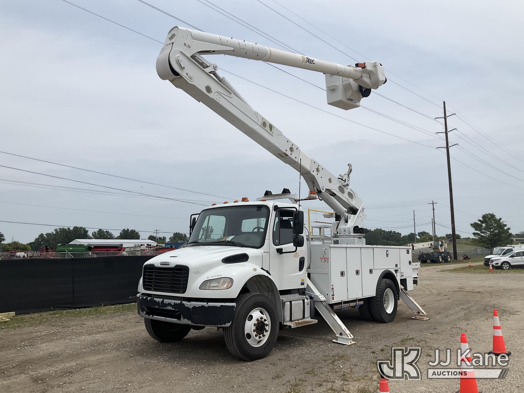 Altec AA55, Articulating Material Handling Bucket Truck rear mounted on 2020 Freightliner M2-106 Utility Truck