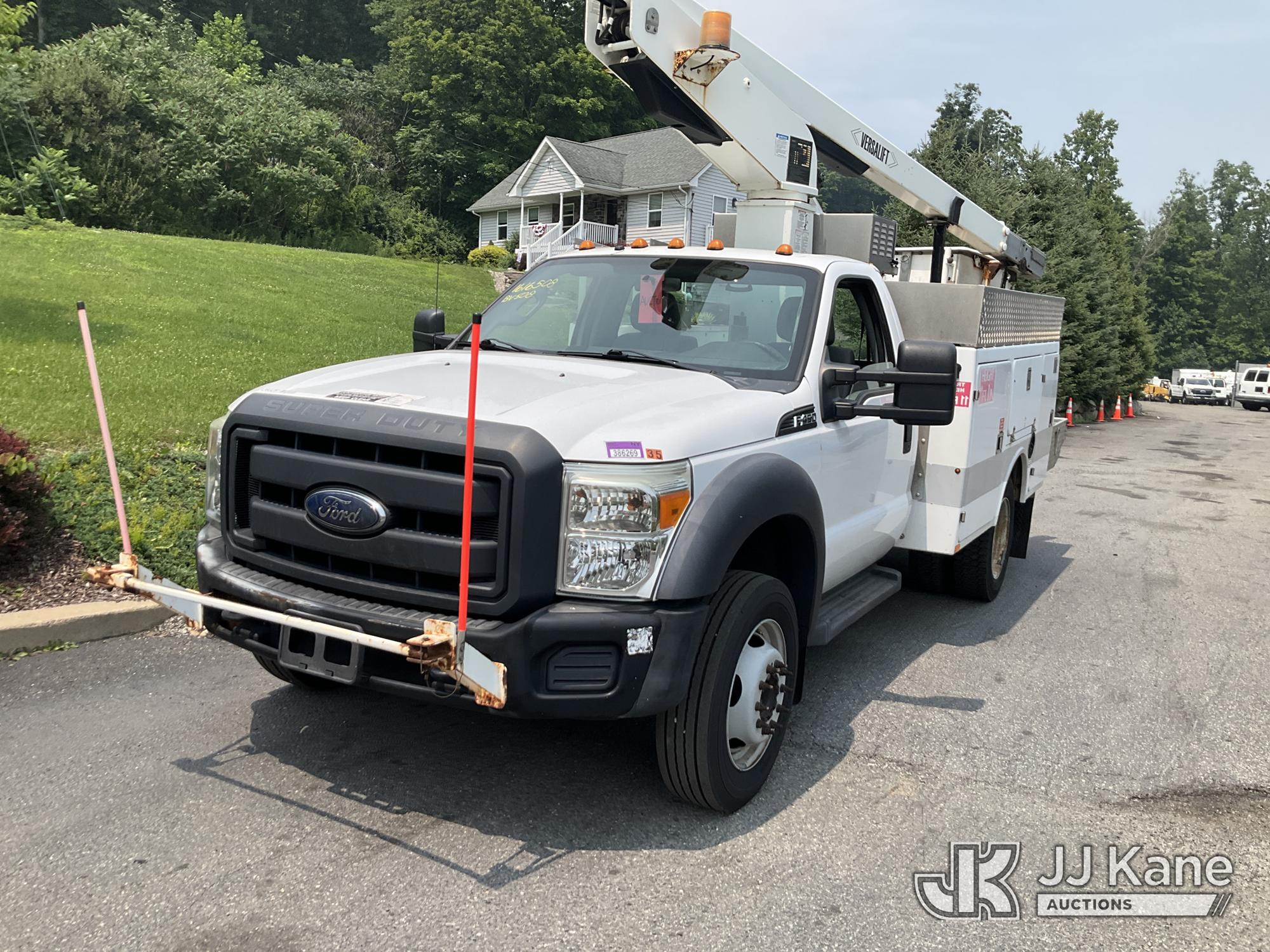 Versalift TEL29NE03, Telescopic Non-Insulated Bucket Truck mounted behind cab on 2012 Ford F450 2WD Service Truck