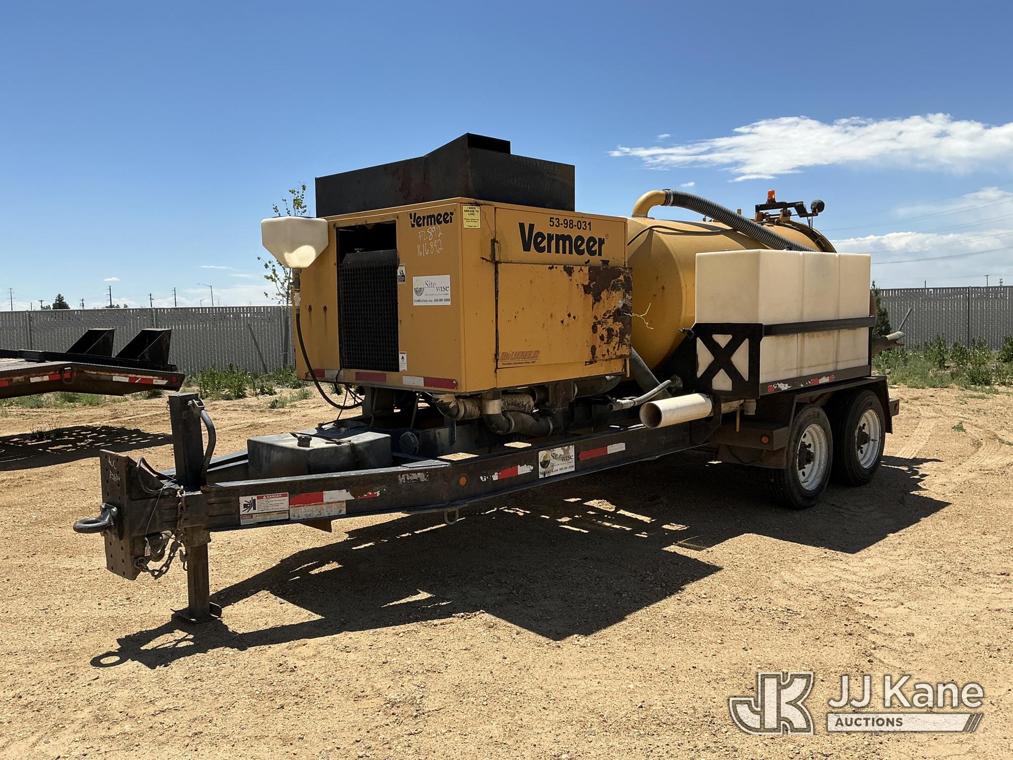 2016 Vermeer XV80-800 T/A Vacuum Excavation Trailer