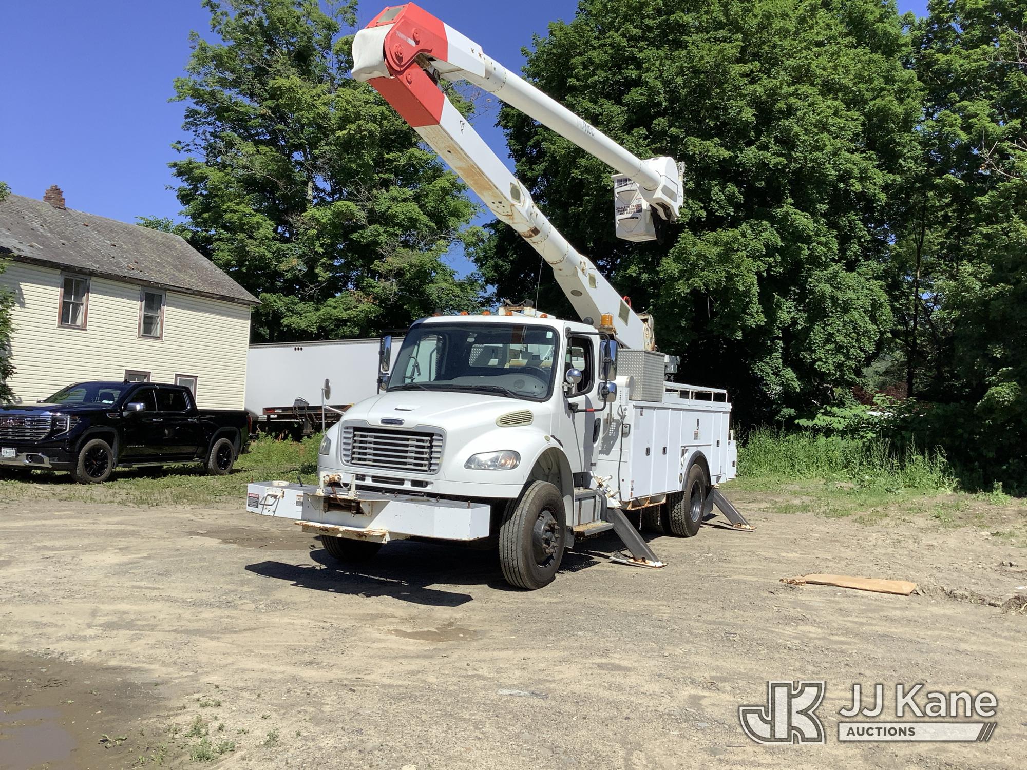 Altec AA755-MH, Material Handling Bucket Truck rear mounted on 2011 Freightliner M2 106 Utility Truck