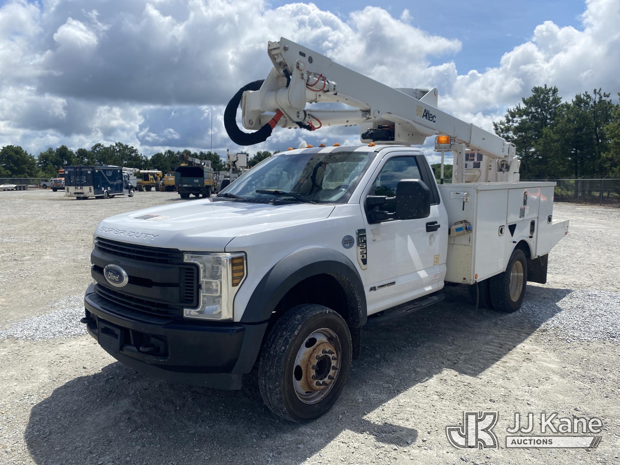 Altec AT40G, Articulating & Telescopic Bucket Truck mounted behind cab on 2019 Ford F-550 Service Truck