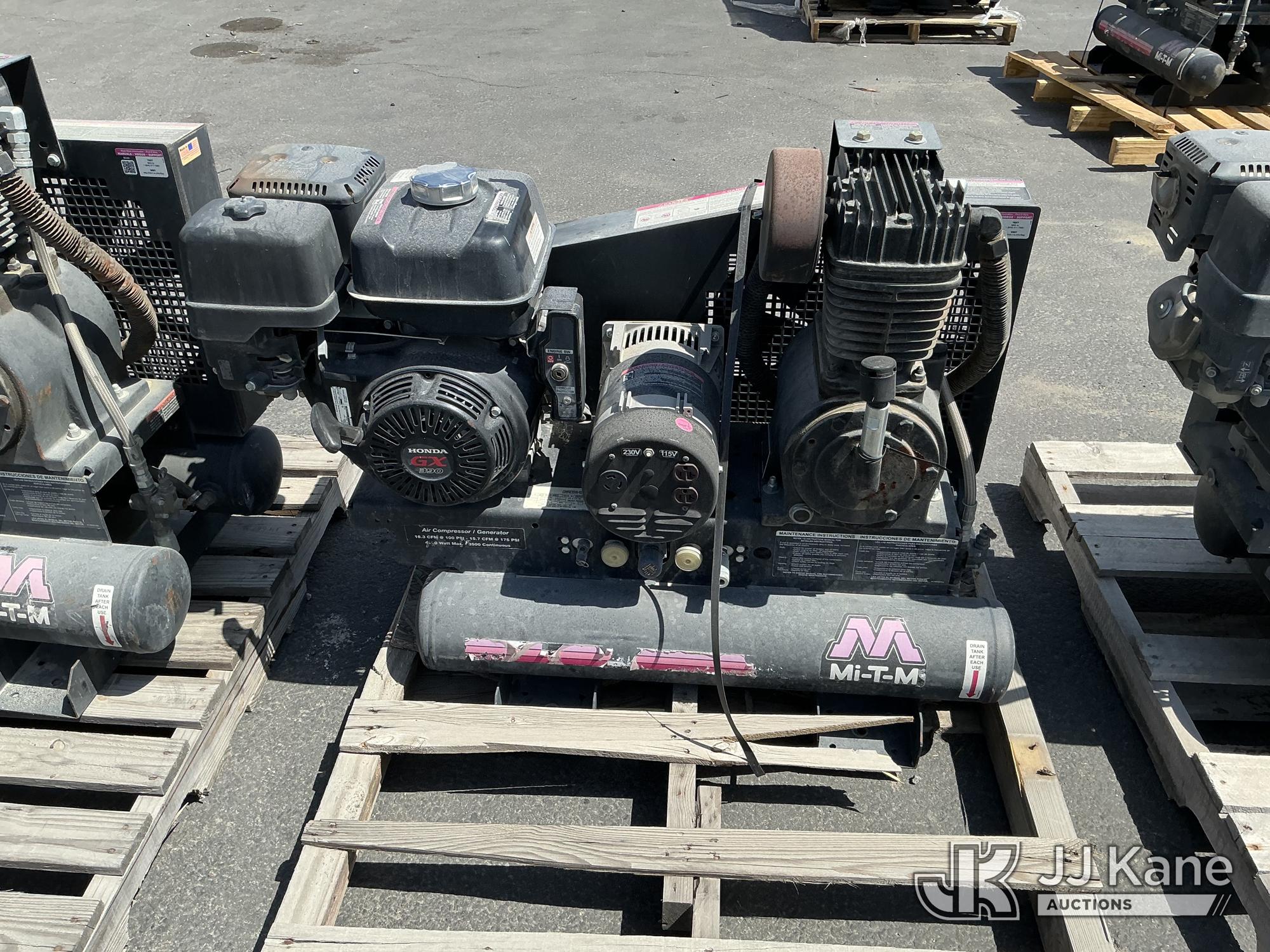 1 Mi-T-M Air Compressor/ Generator Gas powered (Used Keys in warehouse ) NOTE: This unit is being sold AS IS/WHERE IS via Timed Auction and is located in Jurupa Valley