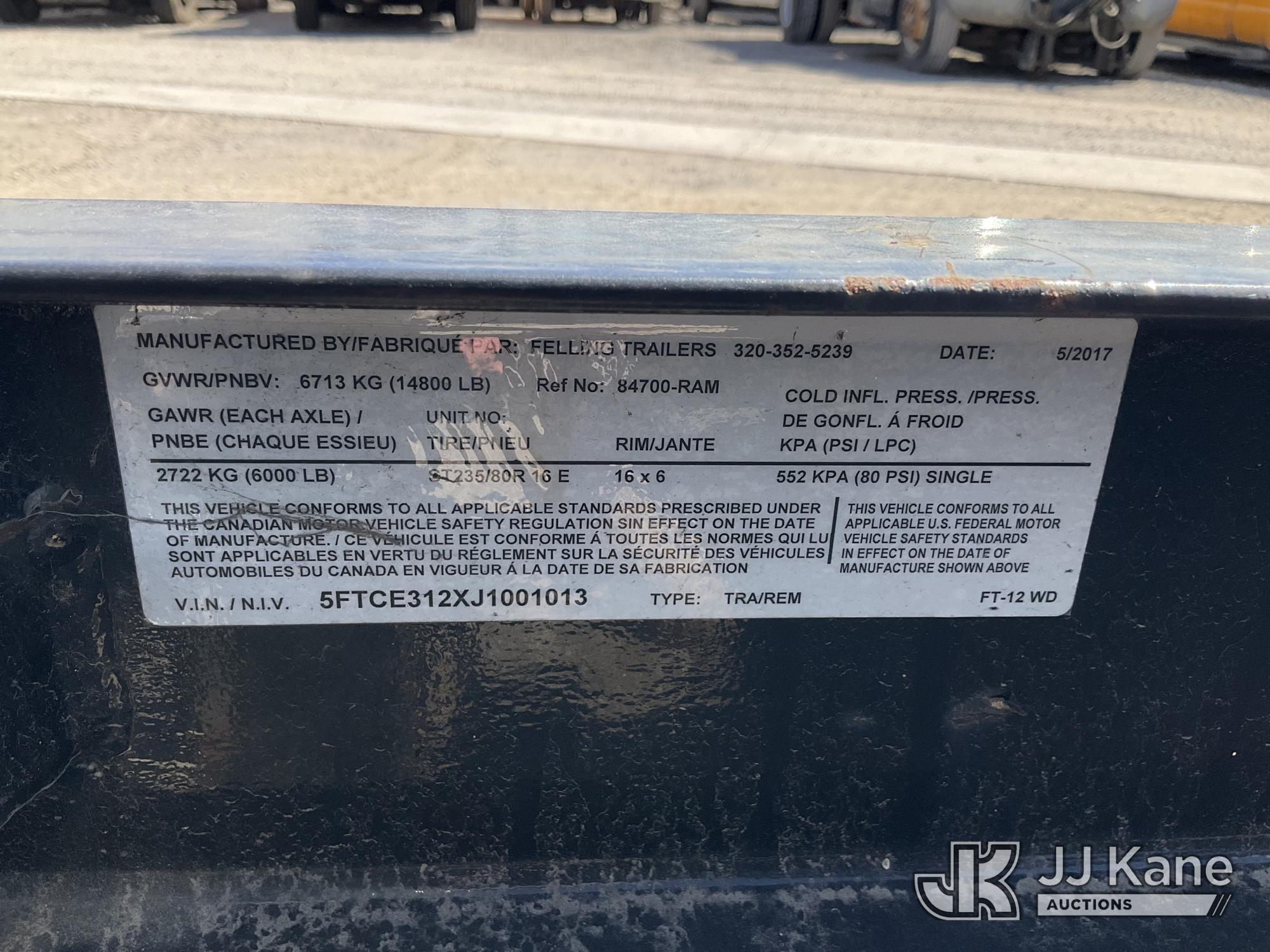 2018 Felling Trailers, Inc. FT-12WD