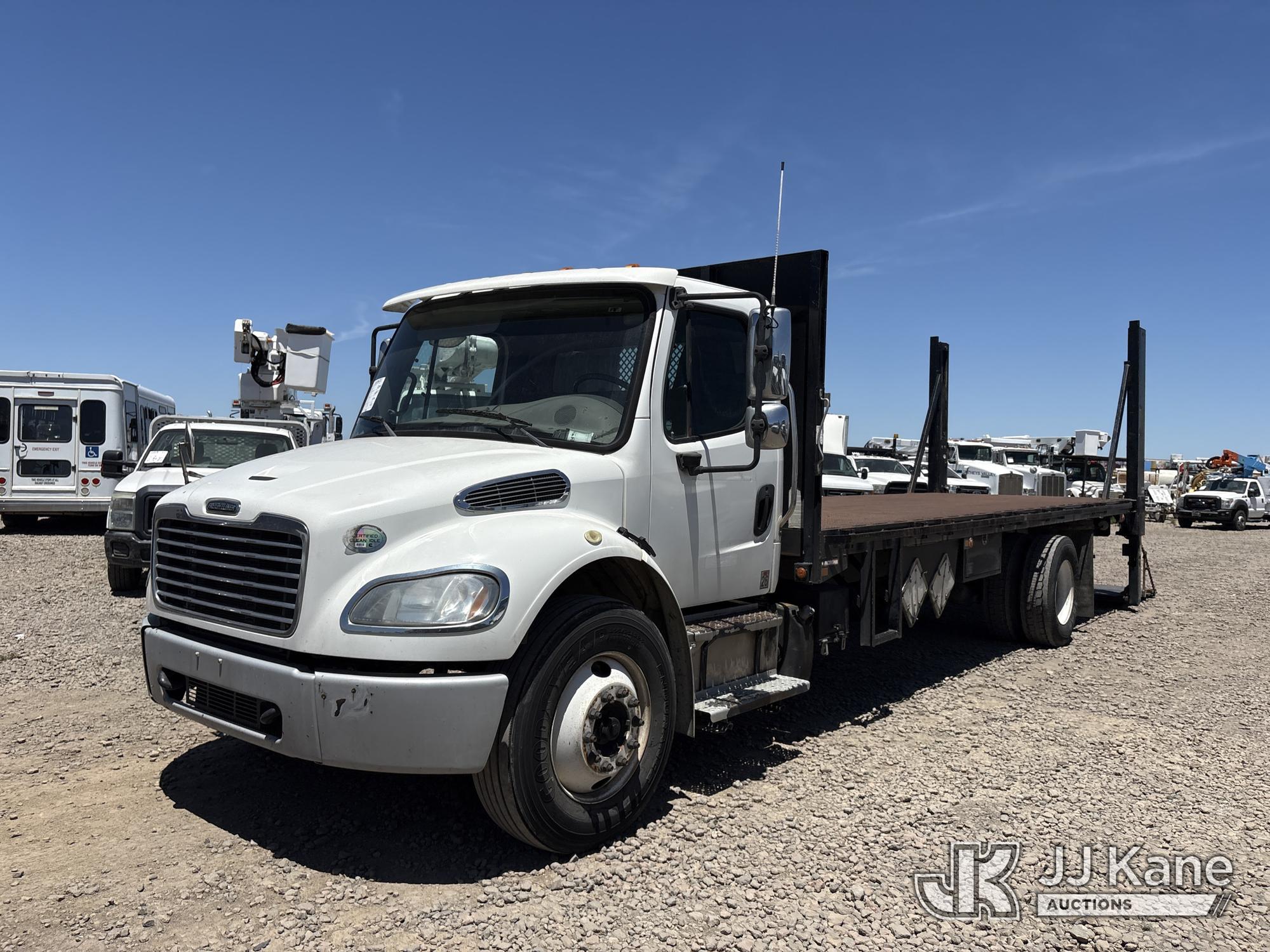 2014 Freightliner M2 106 Flatbed Truck, Deck Dimensions: Width 7ft 5in Length 24ft Tail Gate: Width 6ft 5in Length 7ft