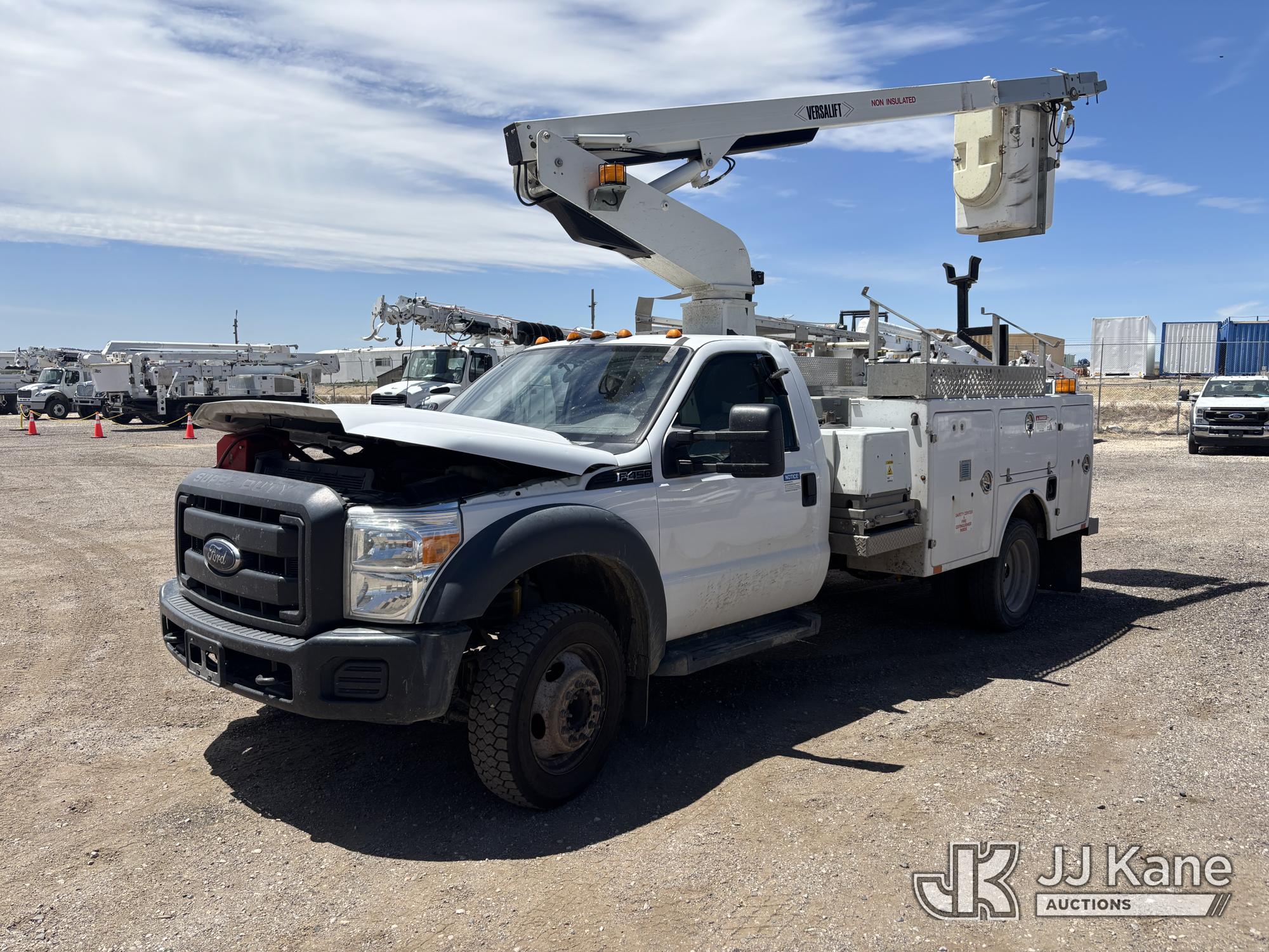Versalift TEL29N, Telescopic Non-Insulated Bucket Truck mounted behind cab on 2015 Ford F-450 SD Service Truck