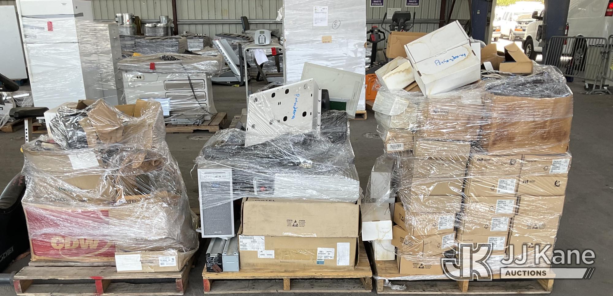 (3 Pallets) Electronics (Used) NOTE: This unit is being sold AS IS/WHERE IS via Timed Auction and is located in Jurupa Valley
